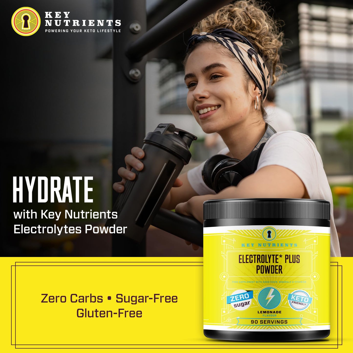 Key Nutrients Electrolytes Hydration Powder - Refreshing Lemonade Drink Mix KEY NUTRIENTSUS supplements