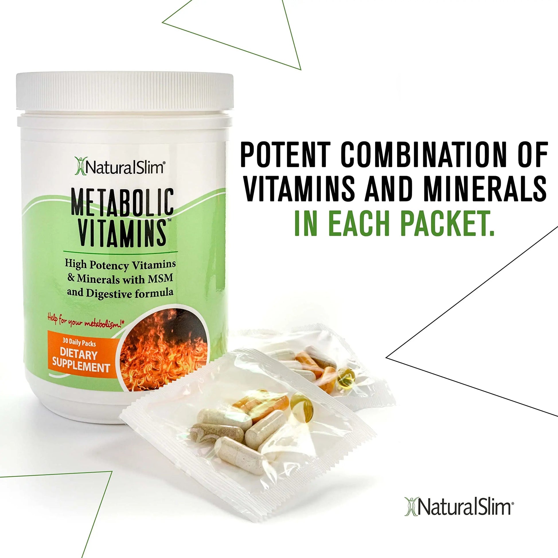 NaturalSlim Metabolic Vitamins - Combination of High Potency Multivitamins, Minerals, B Complex, Msm, & Digestive Formula Supplements NaturalSlimAu supplements