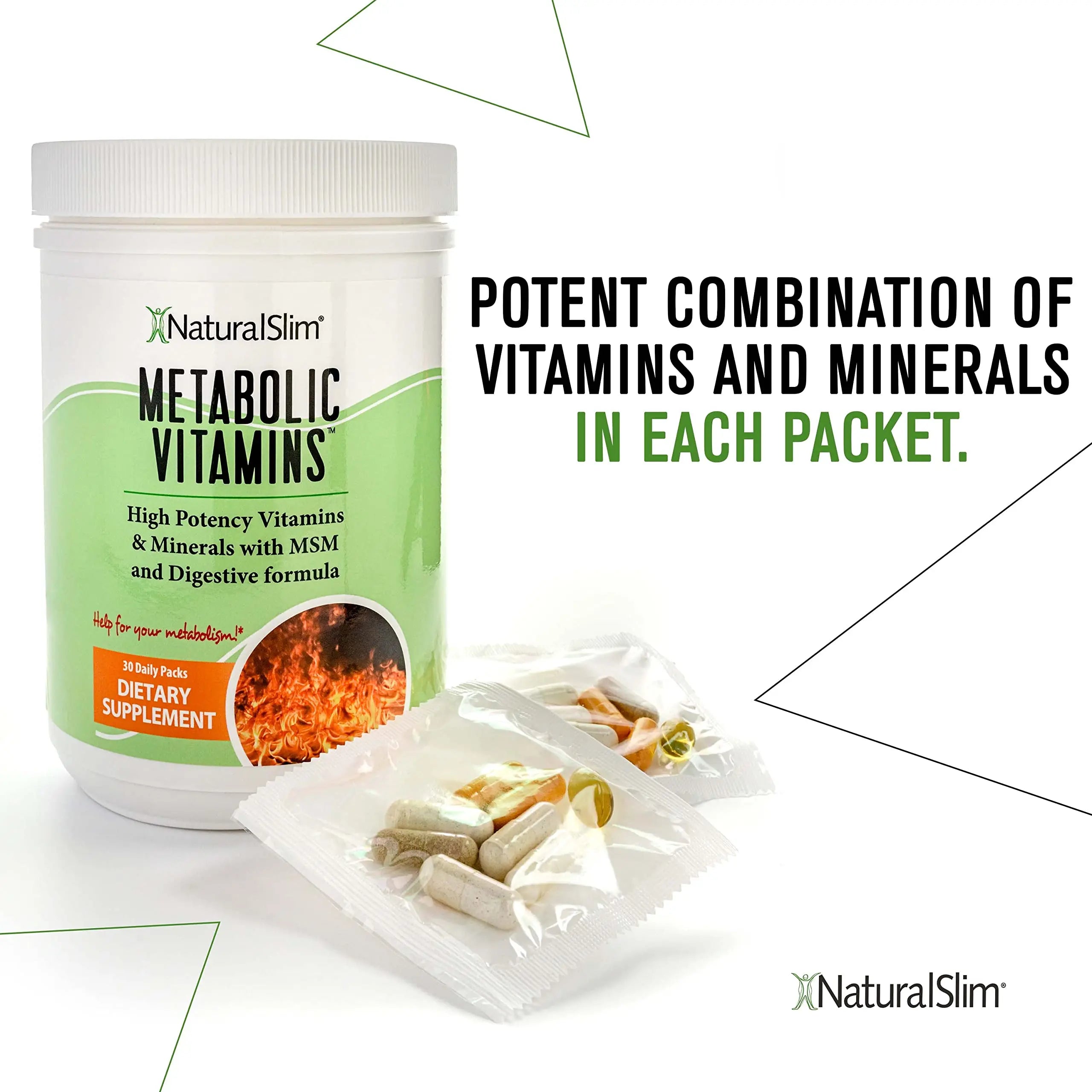NaturalSlim Metabolic Vitamins - Combination of High Potency Multivitamins, Minerals, B Complex, Msm, & Digestive Formula Supplements NaturalSlimAu supplements