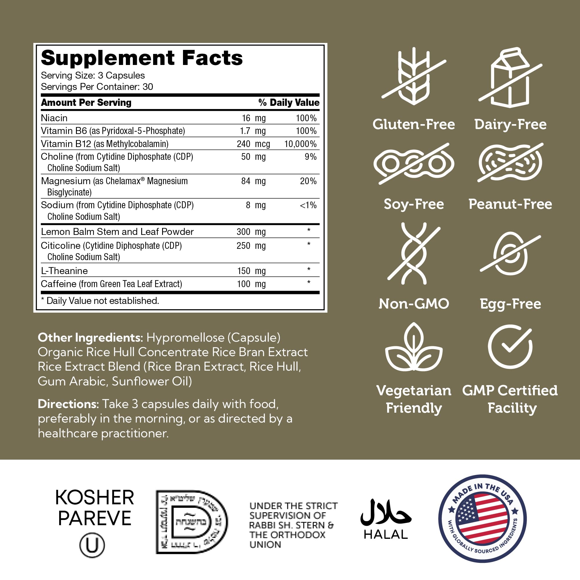 Zahler TeenFocus, Advanced Formula for Improved Focus & Concentration, Certified Kosher, 90 Capsules ZahlerAu supplements