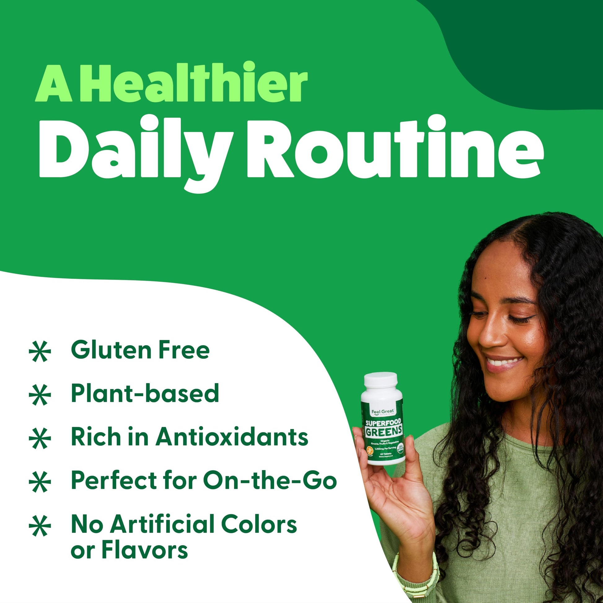 Superfood Greens by Feel Great Vitamin Co. | Organic Greens, Fruits and Veggies The Feel Great Vitamin CompanyUS supplements