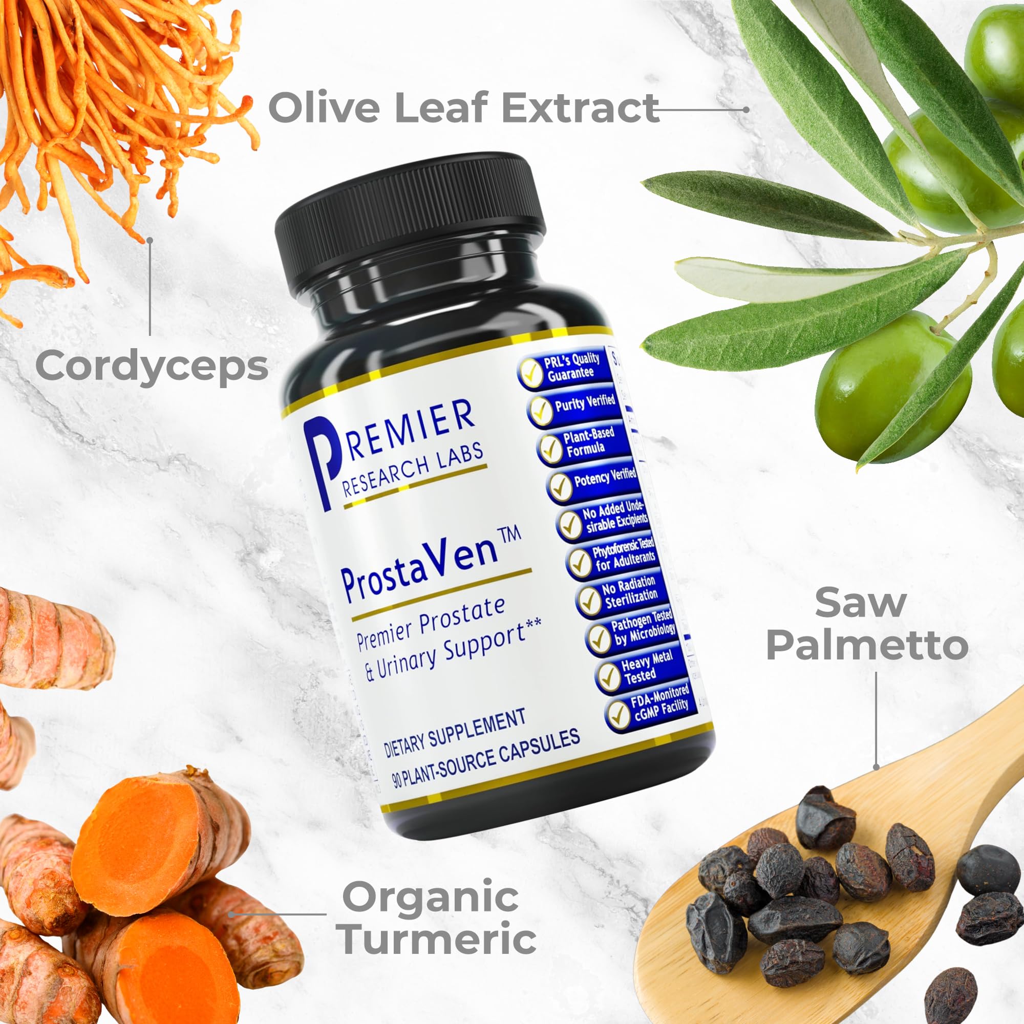 Premier Research Labs ProstaVen - Prostate Supplements for Men, Prostate Health Formula, Natural Supplement with Organic Saw Palmetto - 90 Vegetarian Capsules Premier Research LabsAu supplements