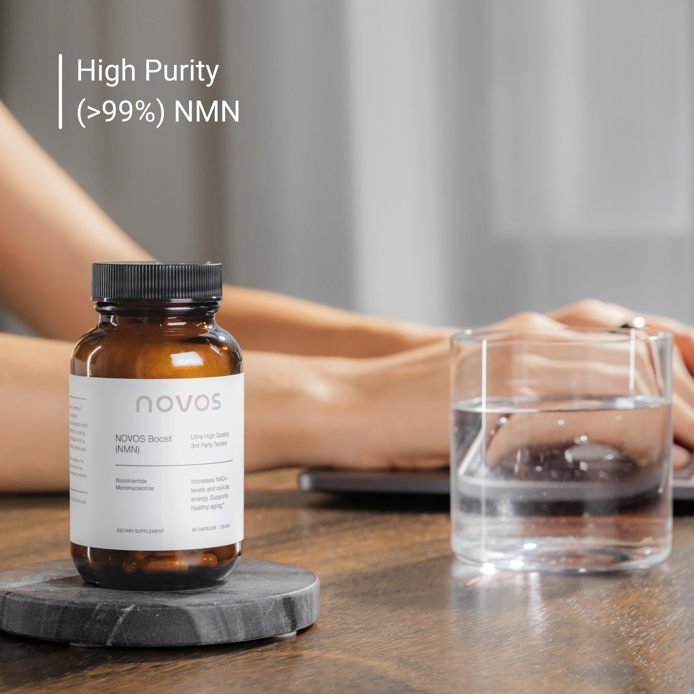 Novos Boost NMN - Contains 250 mg of High-Purity NMN, 60 Capsules, Supports Cellular Repair and DNA Protection, Boosts NAD+ NovosAu supplements