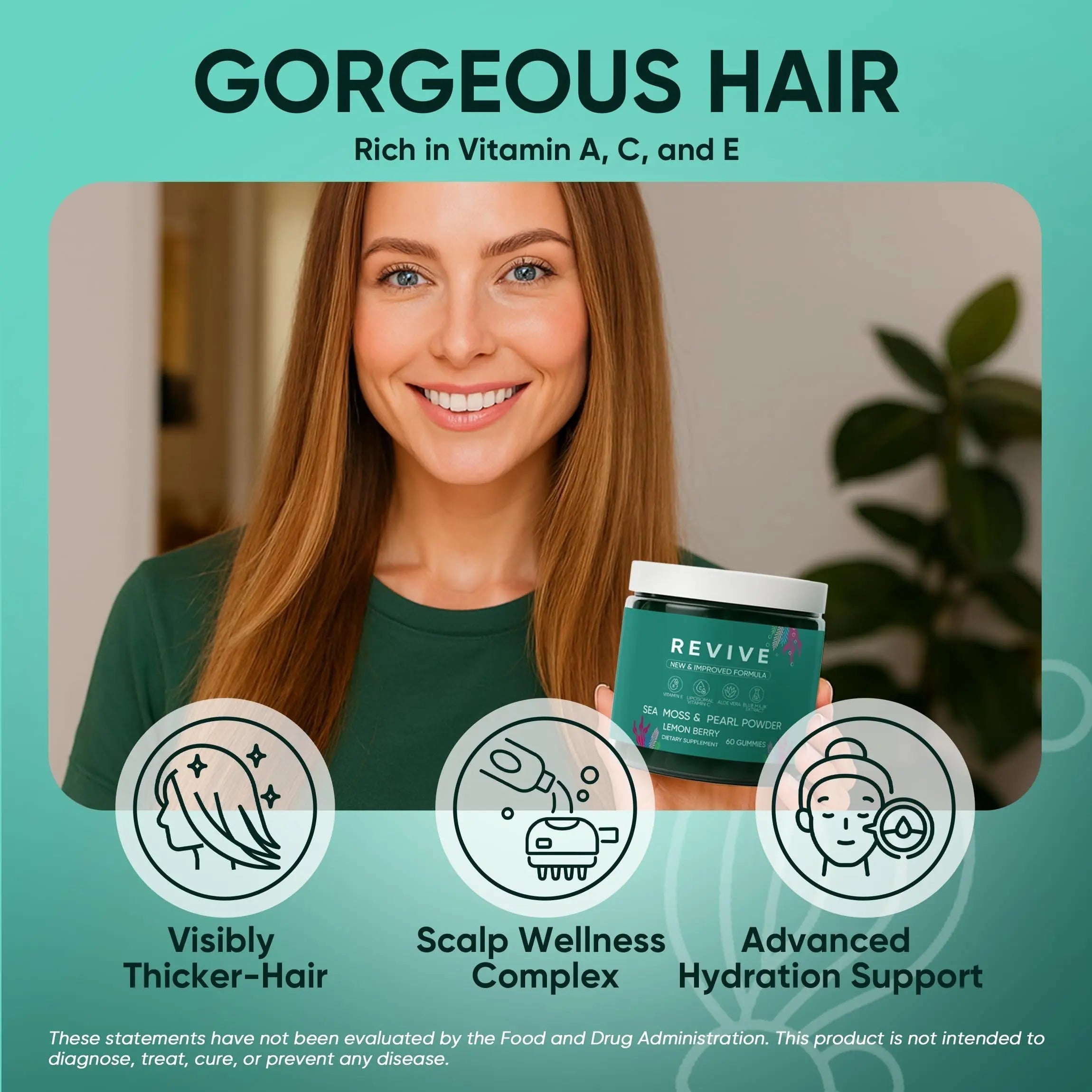 Neonomicon Balmbare Revive Gummies for Hair Loss - Sea Moss Gummies with Vitamin C, Vitamin E, Aloe Vera, Pearl Powder Supports Faster Hair Growth NeonomiconAu supplements