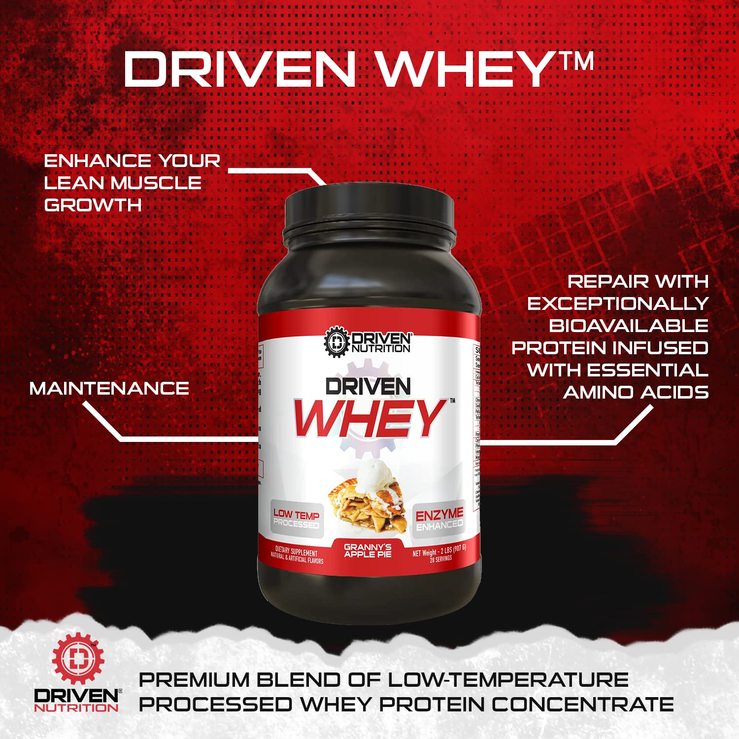 Driven WHEY- Grass Fed Whey Protein Powder: Delicious, Clean Protein Shake- Improve Driven NutritionUS supplements