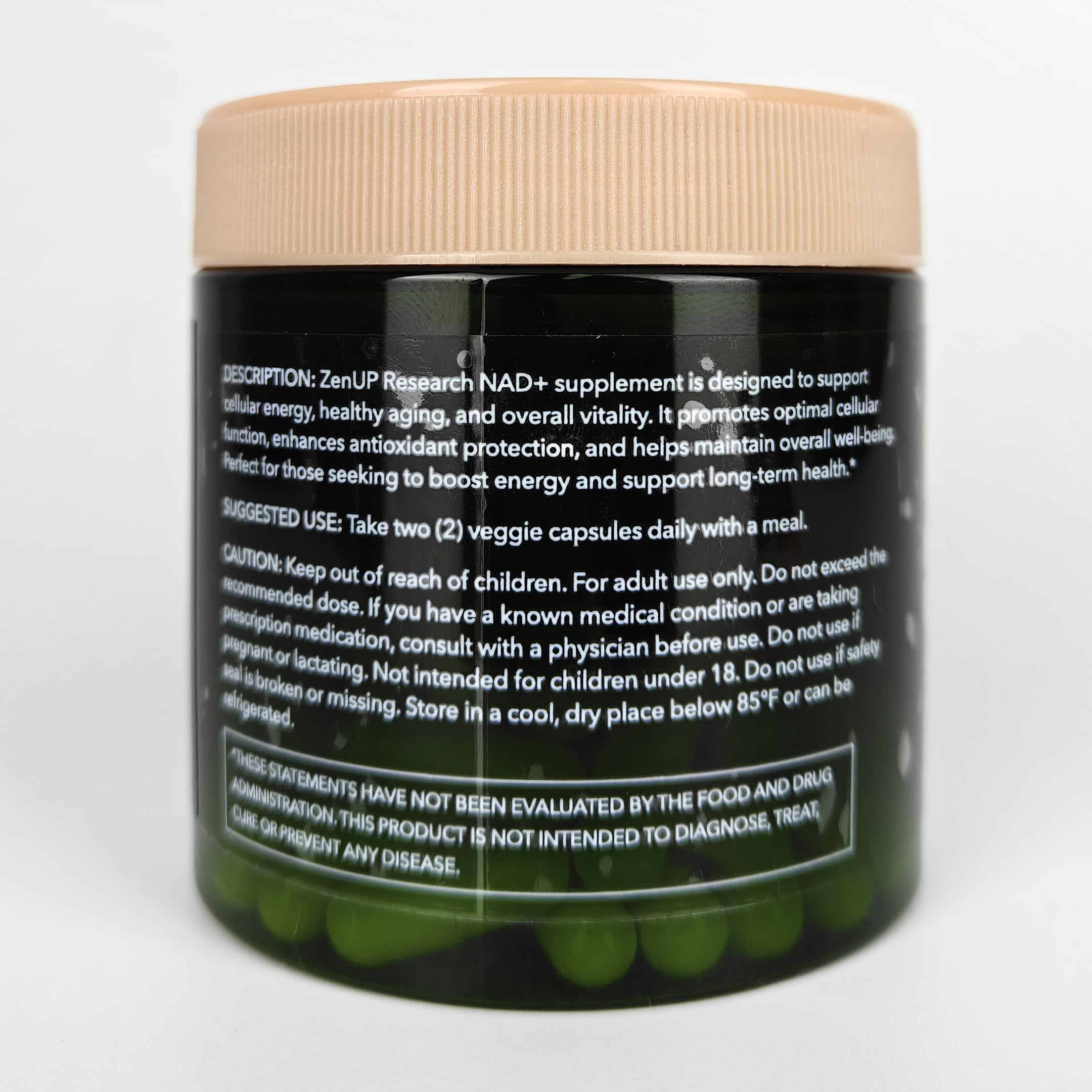 ZenUP NAD+ Supplement | 1100mg Liposomal Nicotinamide Riboside with Resveratrol & Quercetin | Anti-Aging, Cellular Energy, Mental Focus | 120 Caps ZenUPAu supplements
