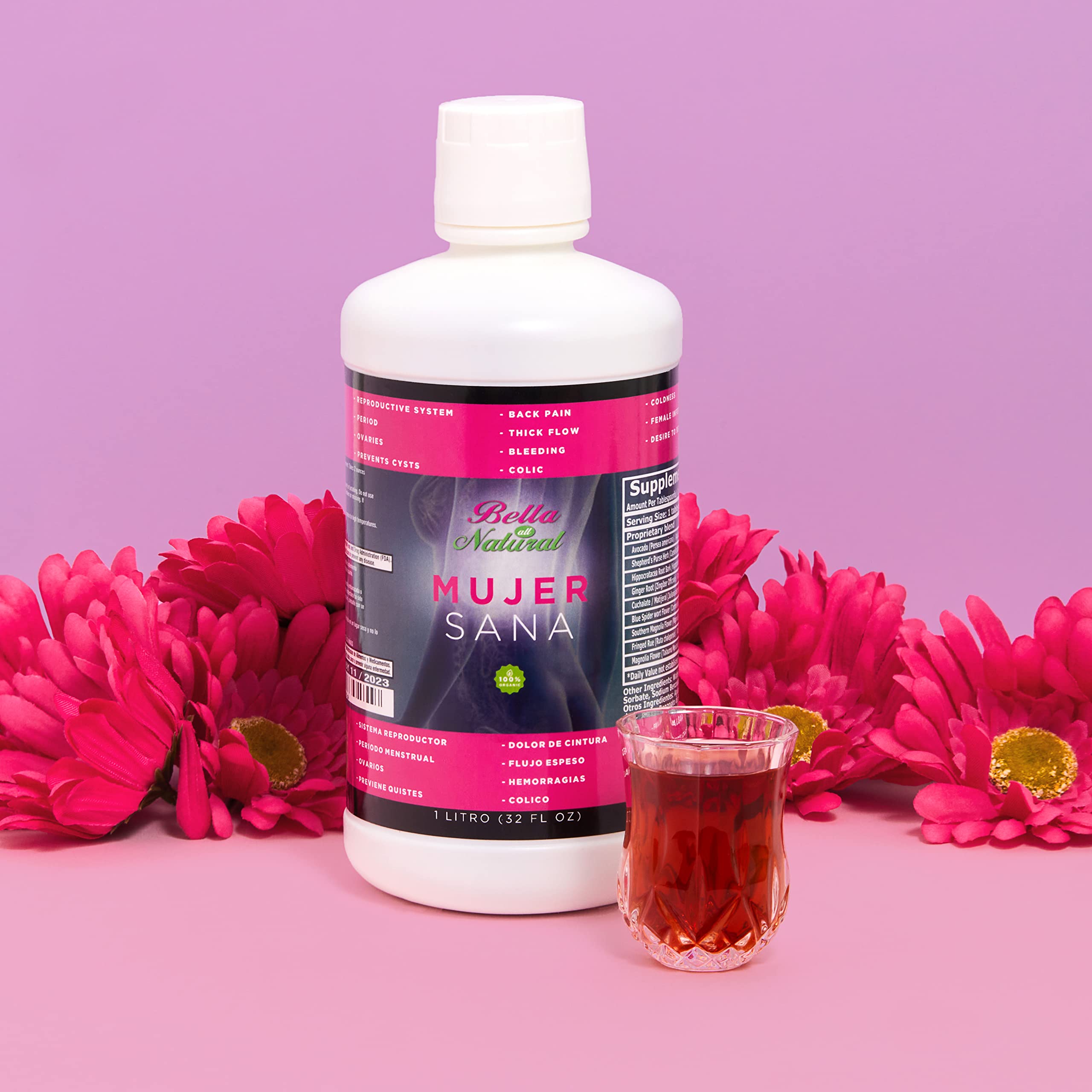 Bella All Natural Mujer Sana Healthy Woman, Hormonal imbalance, PCOS, Period Cramps Bella All NaturalUS supplements