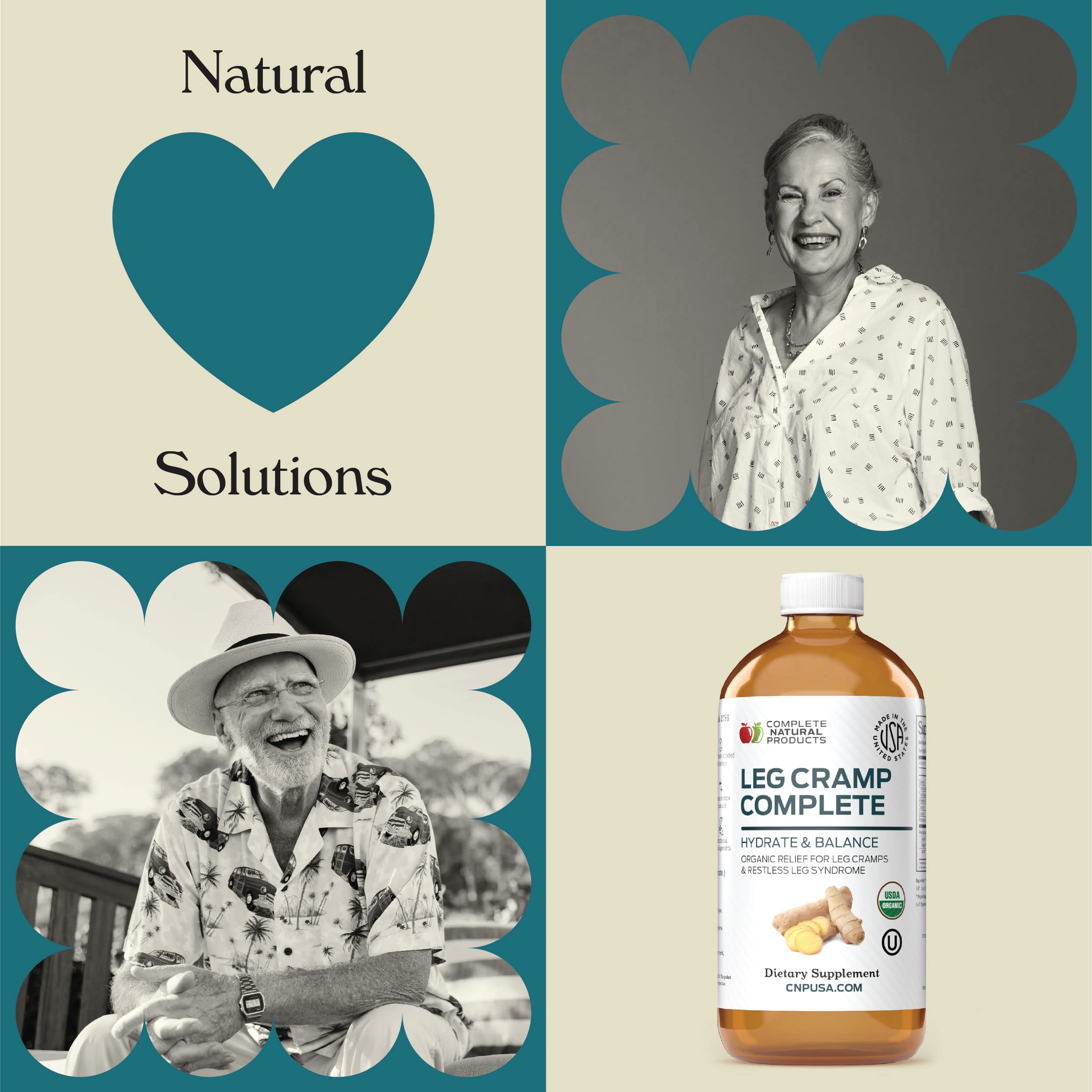 Organic Amish Leg Cramp Relief Liquid 16oz - Natural Muscle and Foot Support Supplement with Apple Cider Vinegar, Ginger, Garlic, Aloe, Fast Cramp Reducing Formula, Certified Organic, Made in USA Complete Natural ProductsAu supplements