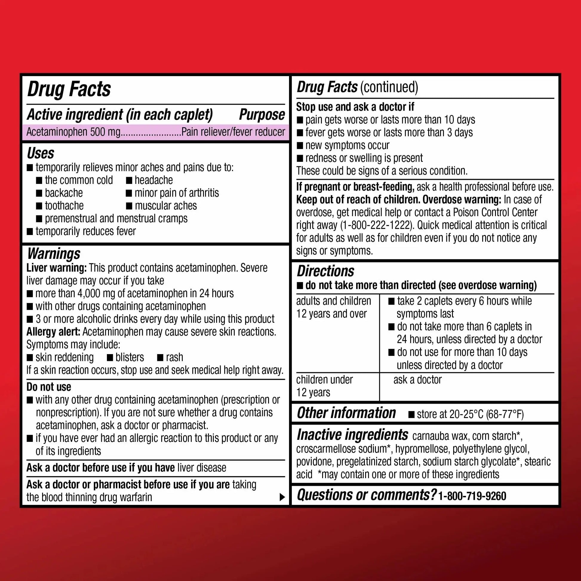 Amazon Basic Care Extra Strength Acetaminophen Caplets 500 mg, Pain Reliever and Fever Reducer, Gentle on Stomach, For Arthritis Pain, Backache Pain and More, 50 Packets of 2 Capsules Each, 100 Count Amazon Basic CareAu supplements