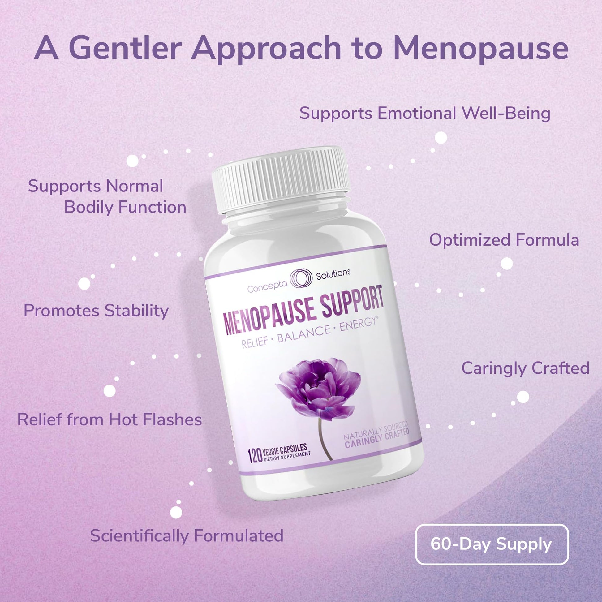 Concepta Solutions Menopause Support - Menopause Relief and Weight Management Support - for Hot Flashes, Night Sweats Relief and Energy - 120 Capsules - Made in USA Concepta SolutionsAu supplements