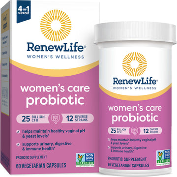 Renew Life Women's Probiotic Capsules, Supports pH Balance for Women, Vaginal, Urinary, Digestive and Immune Health, L. Rhamnosus GG, Dairy, Soy and Gluten-Free, 25 Billion CFU - 60 Ct Renew LifeAu supplements