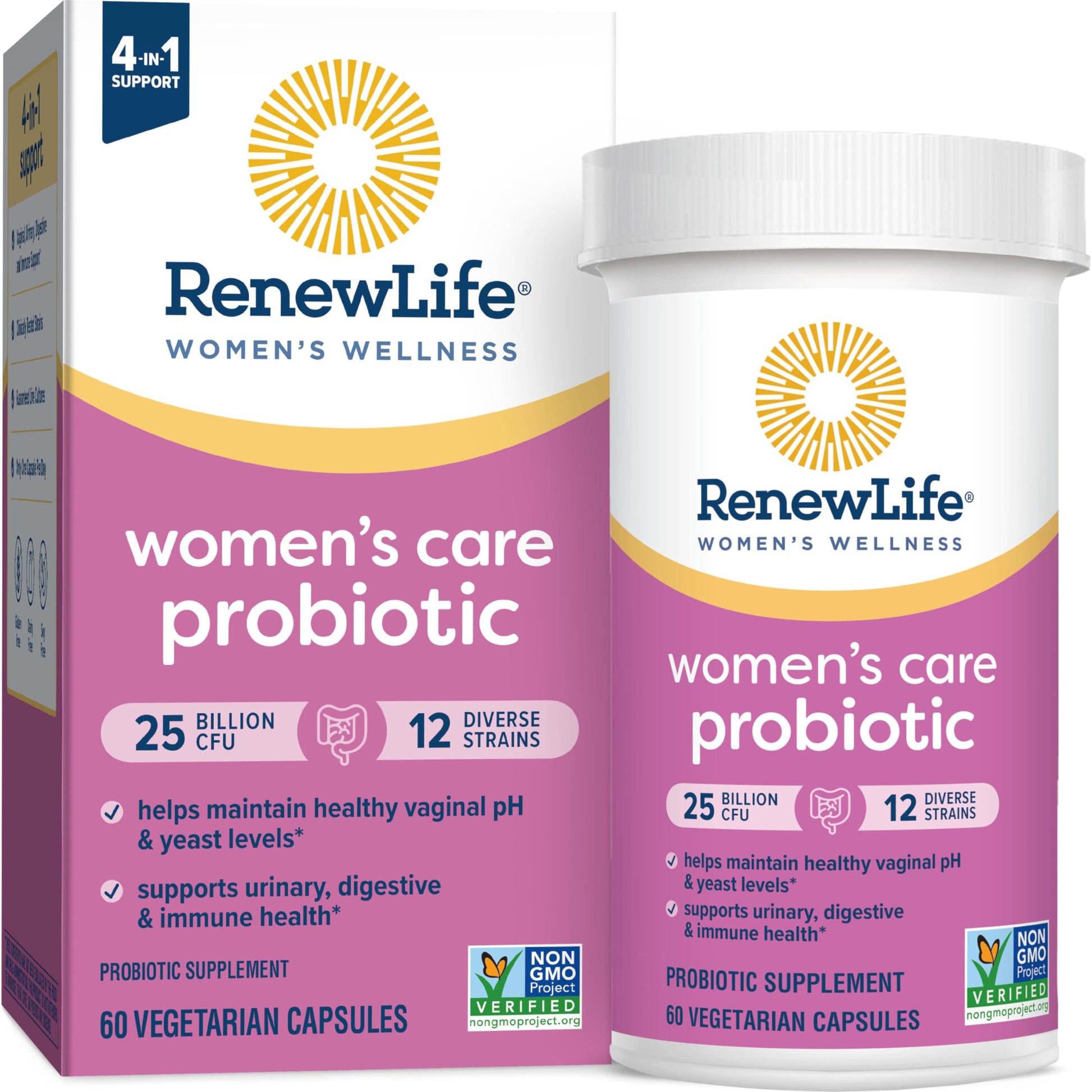 Renew Life Women's Probiotic Capsules, Supports pH Balance for Women, Vaginal, Urinary, Digestive and Immune Health, L. Rhamnosus GG, Dairy, Soy and Gluten-Free, 25 Billion CFU - 60 Ct Renew LifeAu supplements