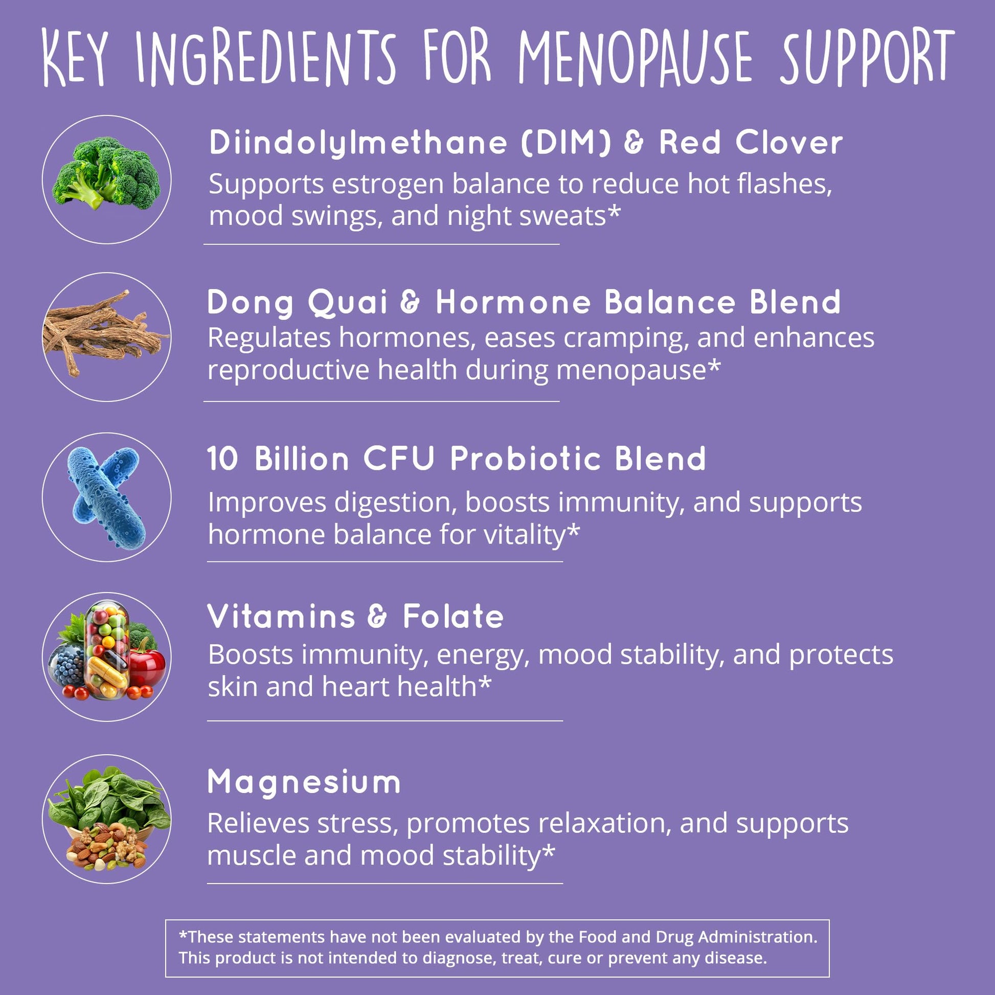 Menopause Supplements for Women – DIM Supplement + Probiotics | Estrogen Metabolism & Hormone Balance Support | Perimenopause Relief | Hot Flashes, Mood Swings & Night Sweats | Dong Quai | 60 Ct Happy Healthy HippieAu supplements