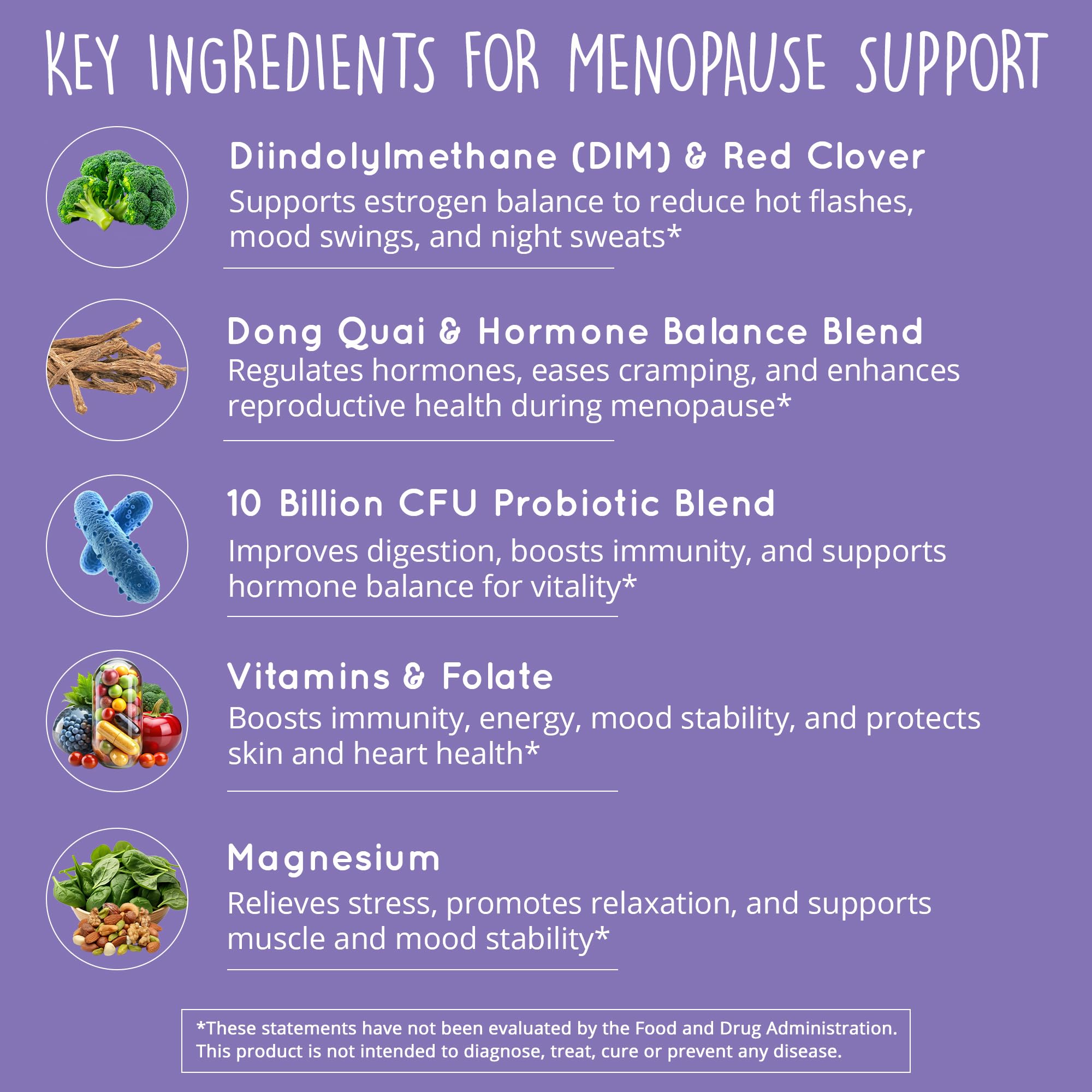 Menopause Supplements for Women – DIM Supplement + Probiotics | Estrogen Metabolism & Hormone Balance Support | Perimenopause Relief | Hot Flashes, Mood Swings & Night Sweats | Dong Quai | 60 Ct Happy Healthy HippieAu supplements
