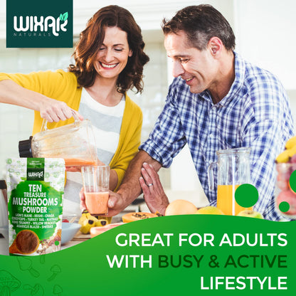 Wixar Mushroom Powder - Ten Treasure Mushrooms Extract Supplement Blend for Coffee WIXAR NATURALSUS supplements