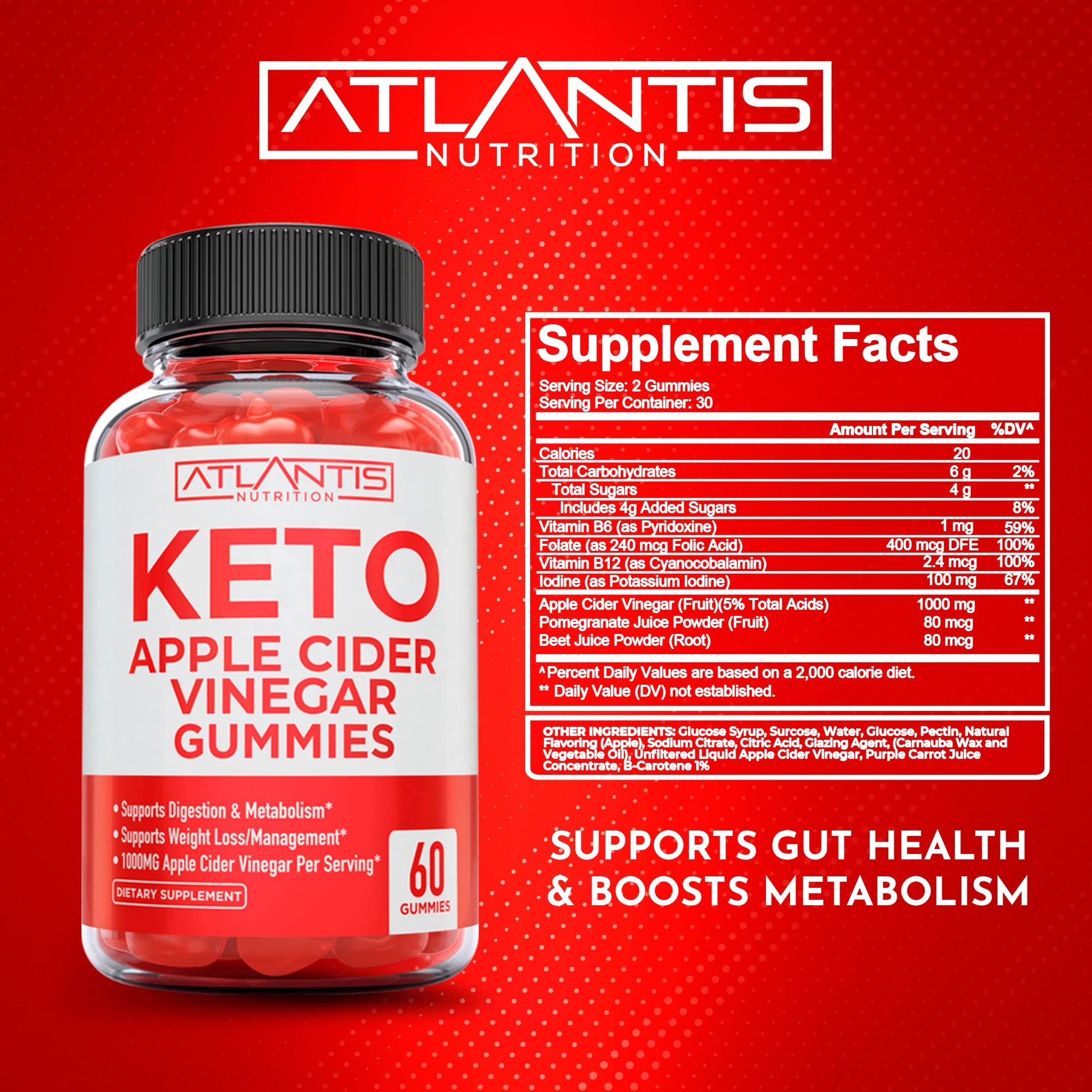 Keto ACV Gummies for Weight Loss - Apple Cider Vinegar Keto ACV Gummies Formulated Atlantis NutritionAu supplements