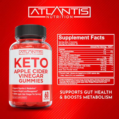 Keto ACV Gummies for Weight Loss - Apple Cider Vinegar Keto ACV Gummies Formulated Atlantis NutritionUS supplements
