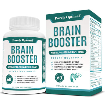 Premium Brain Supplement - Nootropic Brain Booster for Focus, Clarity, Improved Memory Purely OptimalUS supplements