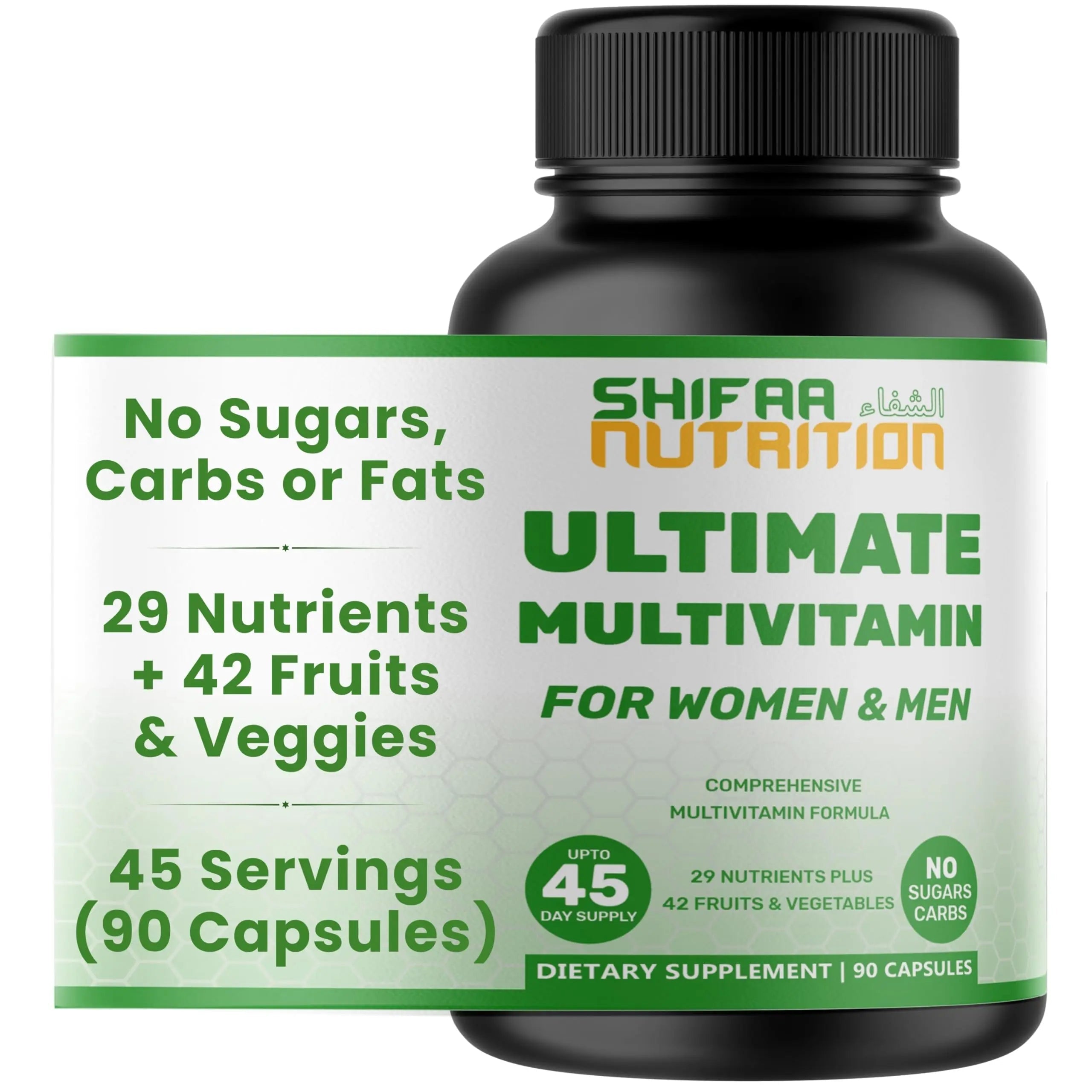 SHIFAA NUTRITION Halal Vitamins, Multivitamin for Women & Men – Comprehensive Support for Heart, Brain, Eye & Immune Health SHIFAA NUTRITIONAu supplements