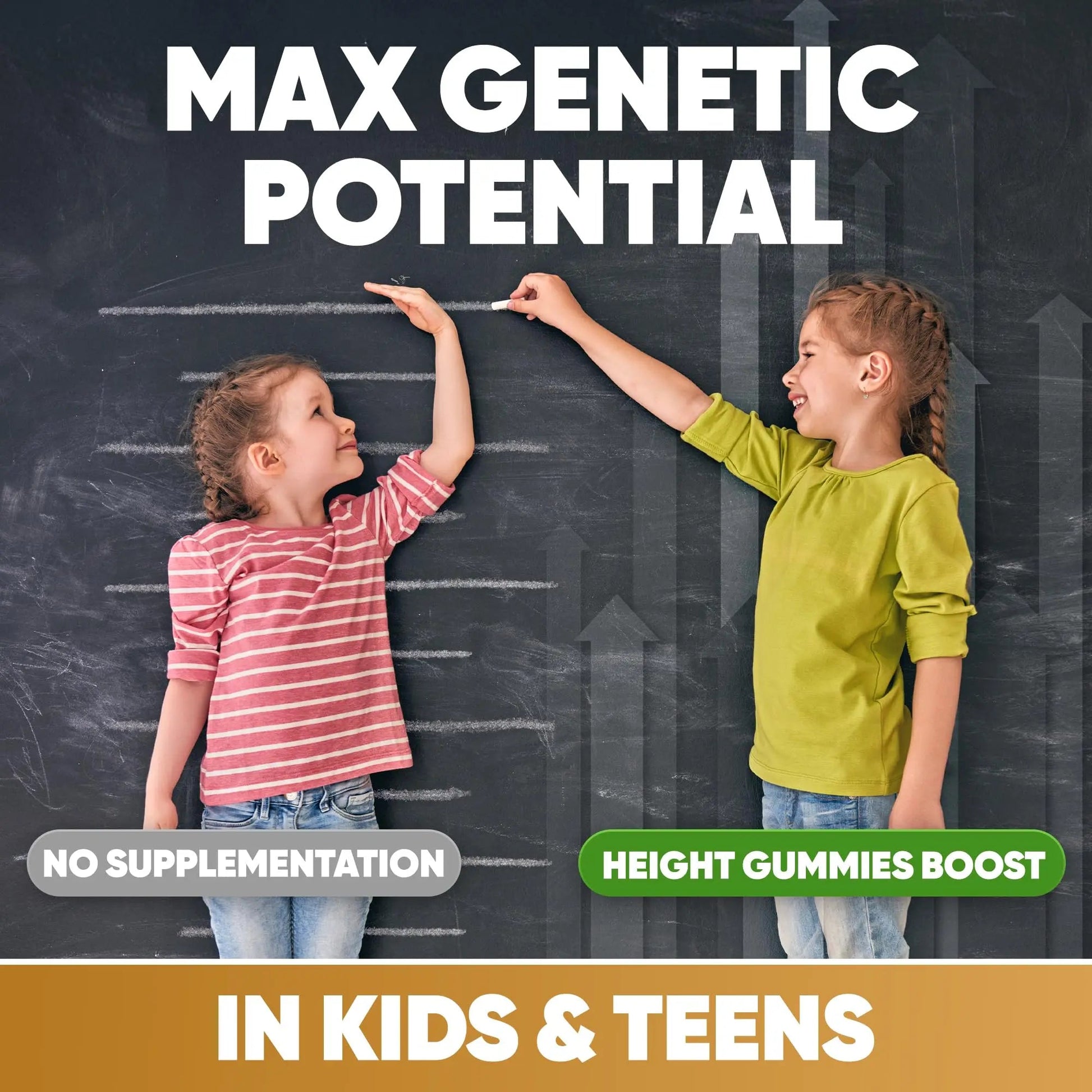 Height Growth Increase Vitamin Gummies, Calcium 100mg, Magnesium Glycinate 30mg, Zinc, Ashwagandha, Vitamin K2 D3 25mg Grow Tall Maximizer Supplement HighSpotAu supplements