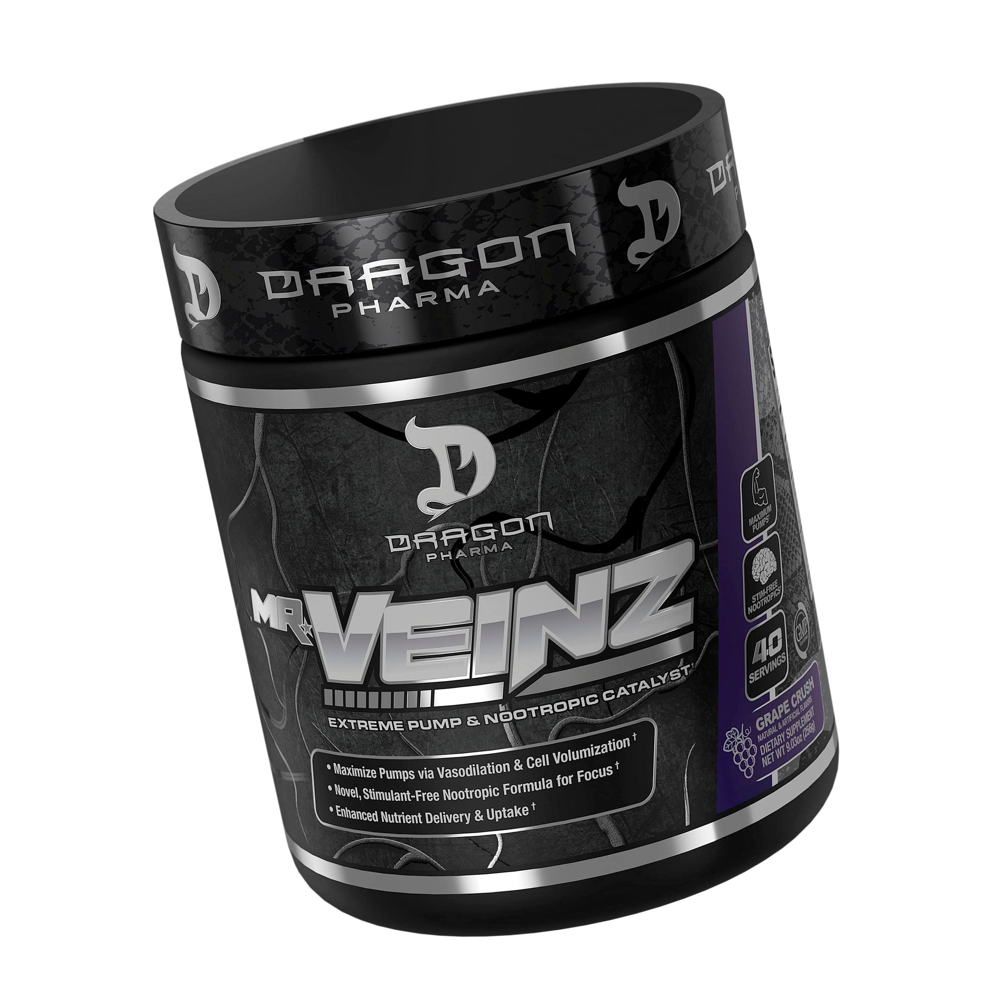 DRAGON PHARMA Mr. Veinz Stim Free Pre-Workout, Extreme Pump & Nootropic Catalyst DRAGON PHARMAAu supplements