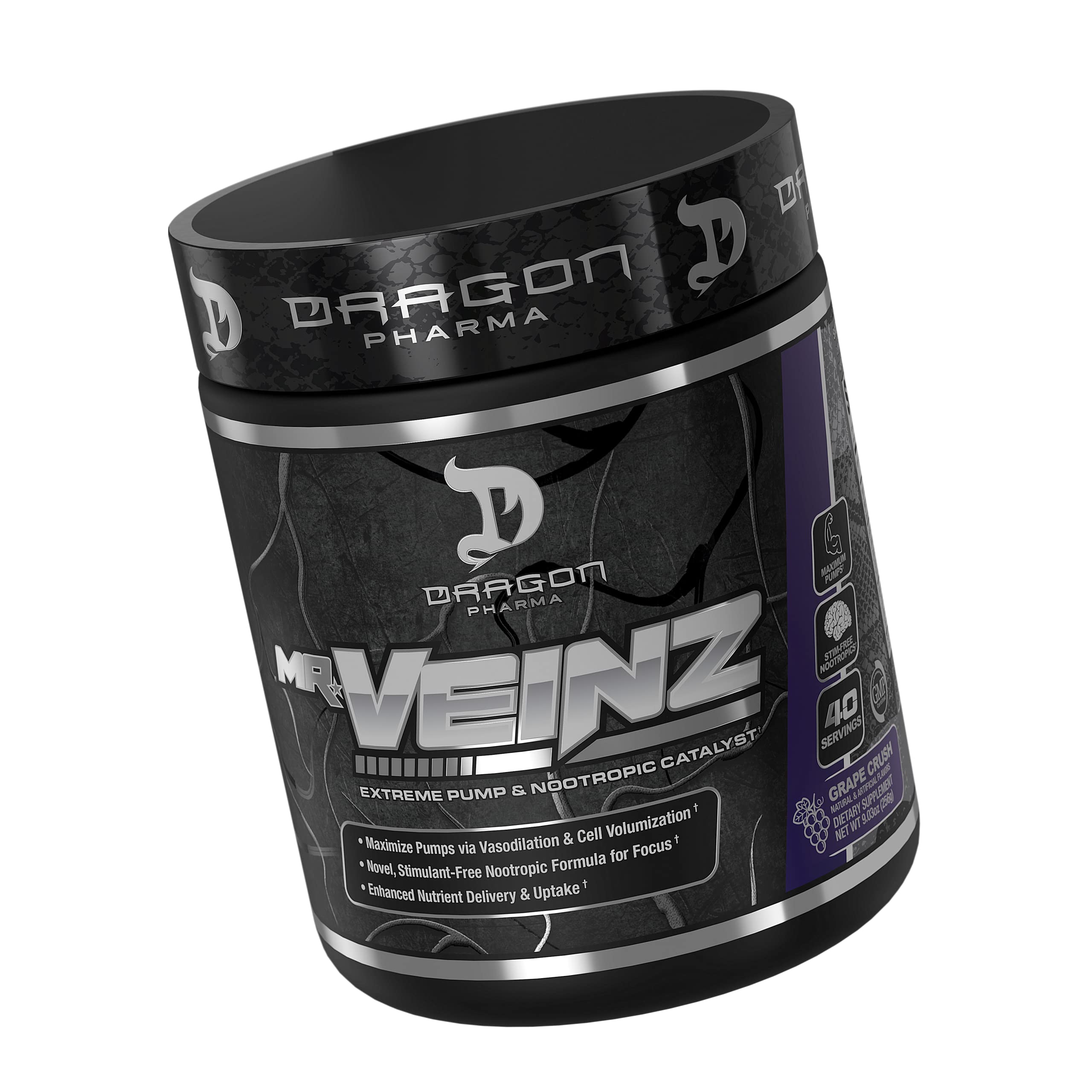 DRAGON PHARMA Mr. Veinz Stim Free Pre-Workout, Extreme Pump & Nootropic Catalyst DRAGON PHARMAAu supplements