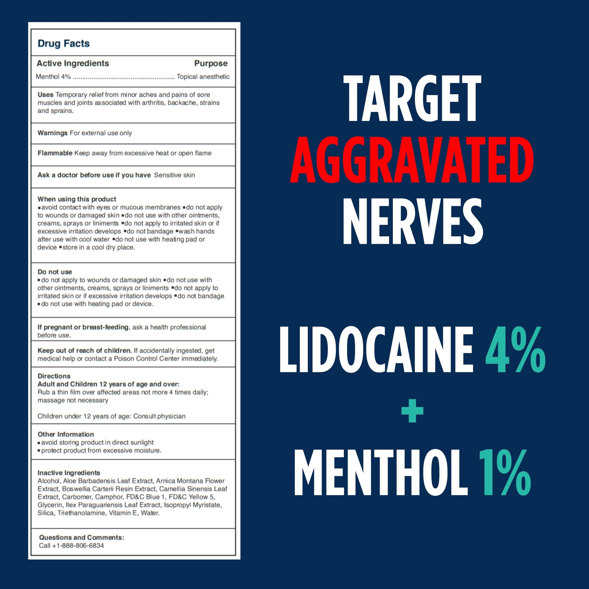 NOVEHA Lidocaine Roll-On Gel 4% | Maximum Strength Temporary Topical Pain Relief for Minor Muscle & Joint Aches | Cooling Formula with Menthol & Arnica | Non-Greasy, Quick-Drying | 2.5 fl oz NOVEHAAu supplements
