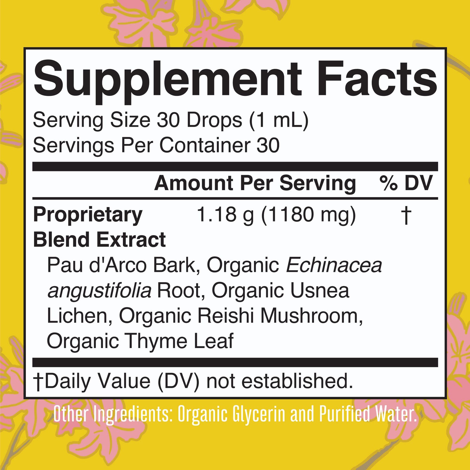 MaryRuth Organics PAU D'Arco Herbal Blend | Reishi Mushroom | Echinacea angustifolia Root | Usnea Lichen | Thyme Leaf | Vegan | Non-GMO Project Verified | Gluten Free | 30 Servings | 1 Fl Oz MARYRUTH'SUS supplements