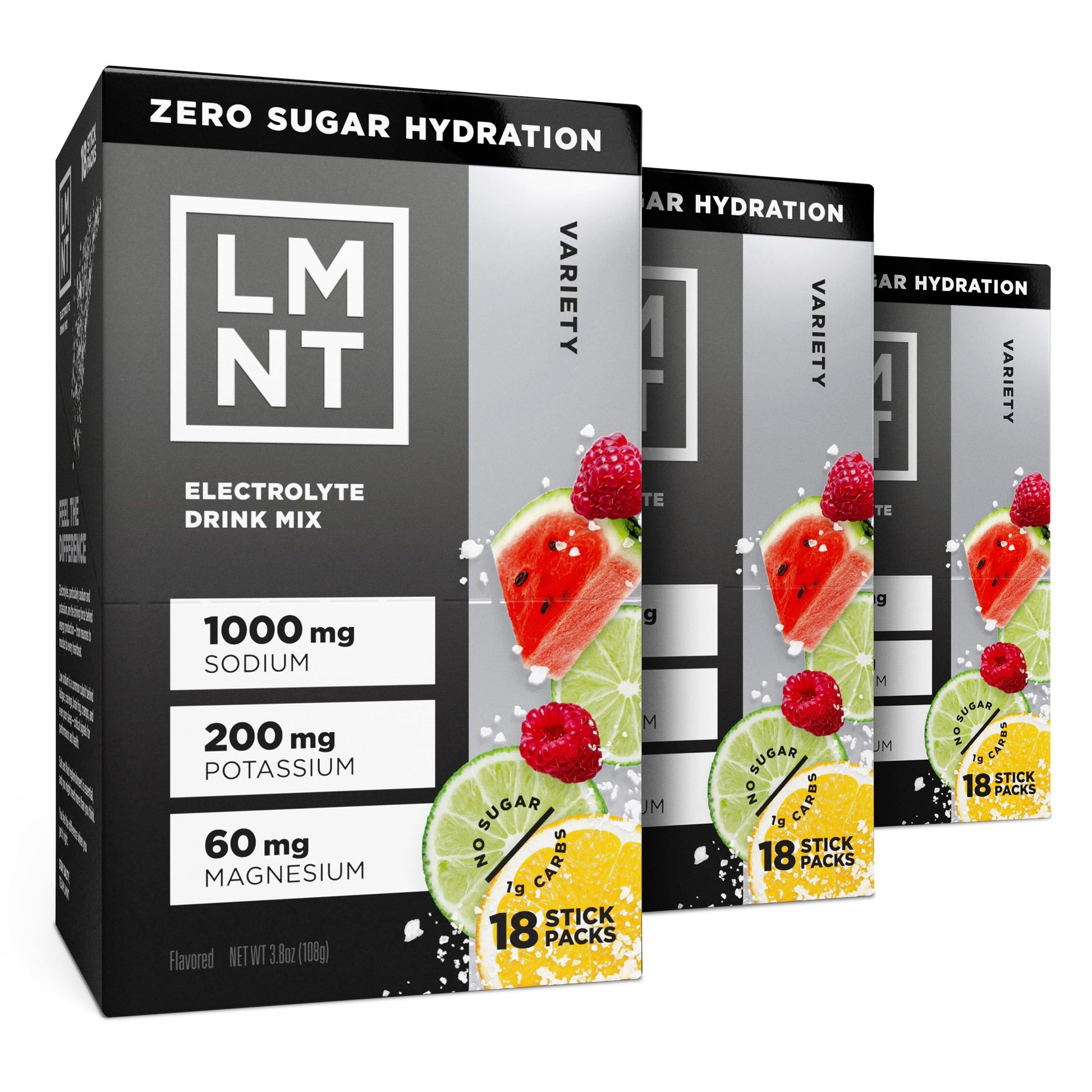 LMNT Zero Sugar Electrolytes - Variety Pack Bundle | Drink Mix | 54-Count Drink LMNTUS supplements
