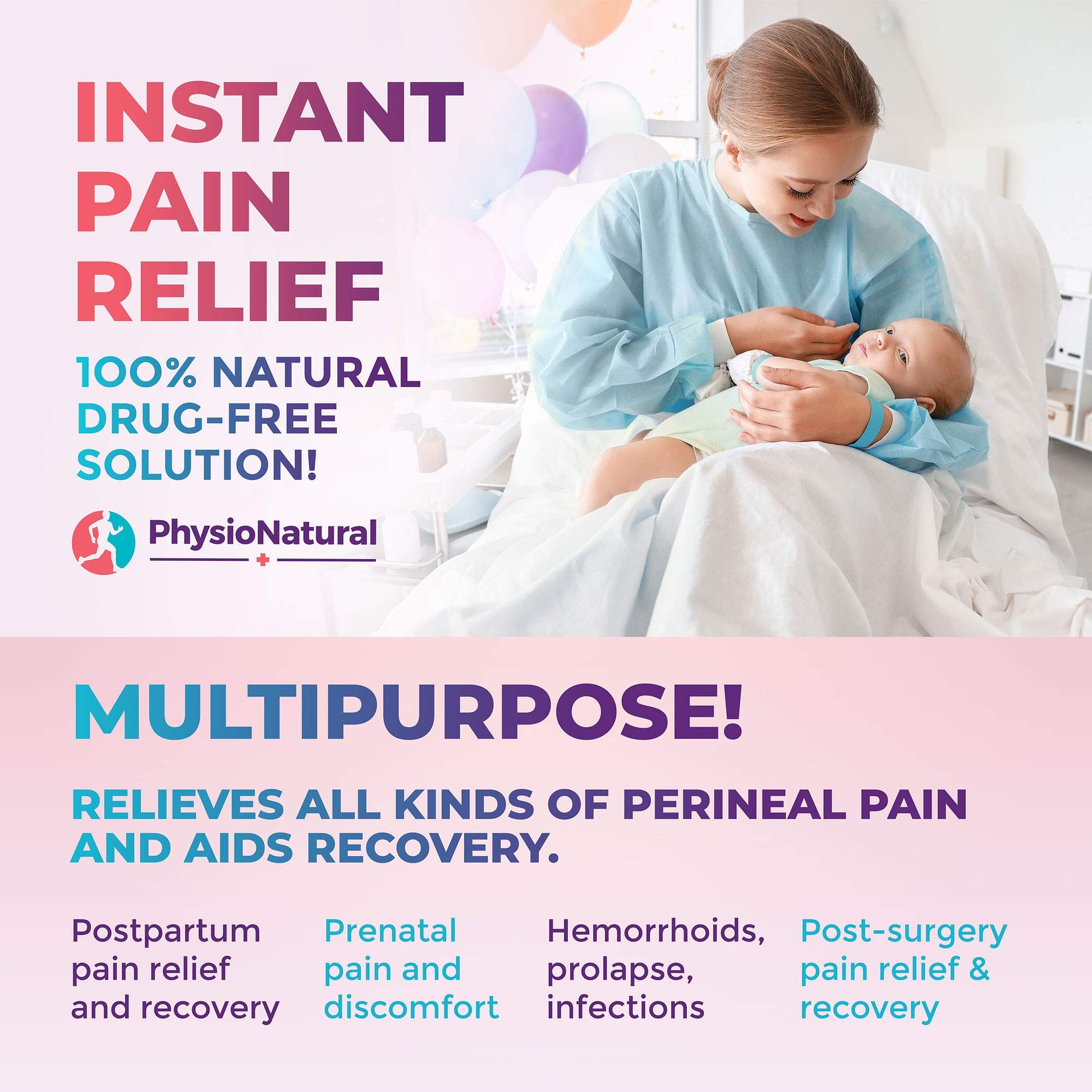 Reusable Perineal Ice Packs with Washable Sleeves – for Hemorrhoids, Postpartum Vaginal Pain PhysioNaturalAu supplements