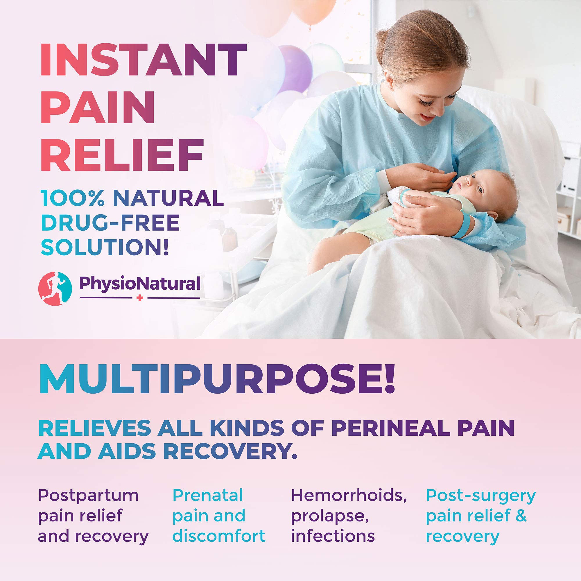 Reusable Perineal Ice Packs with Washable Sleeves – for Hemorrhoids, Postpartum Vaginal Pain PhysioNaturalAu supplements