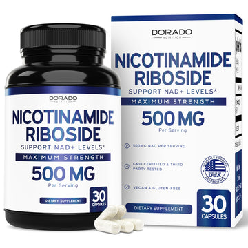 Nicotinamide Riboside 500mg (30 Count) NAD Supplement - NR Supplement For Women & Men to Support NAD+ Levels - NAD Booster - Third Party Tested - Vegan Safe, Non GMO & USA Made (30 Capsules) DORADO NUTRITIONAu supplements