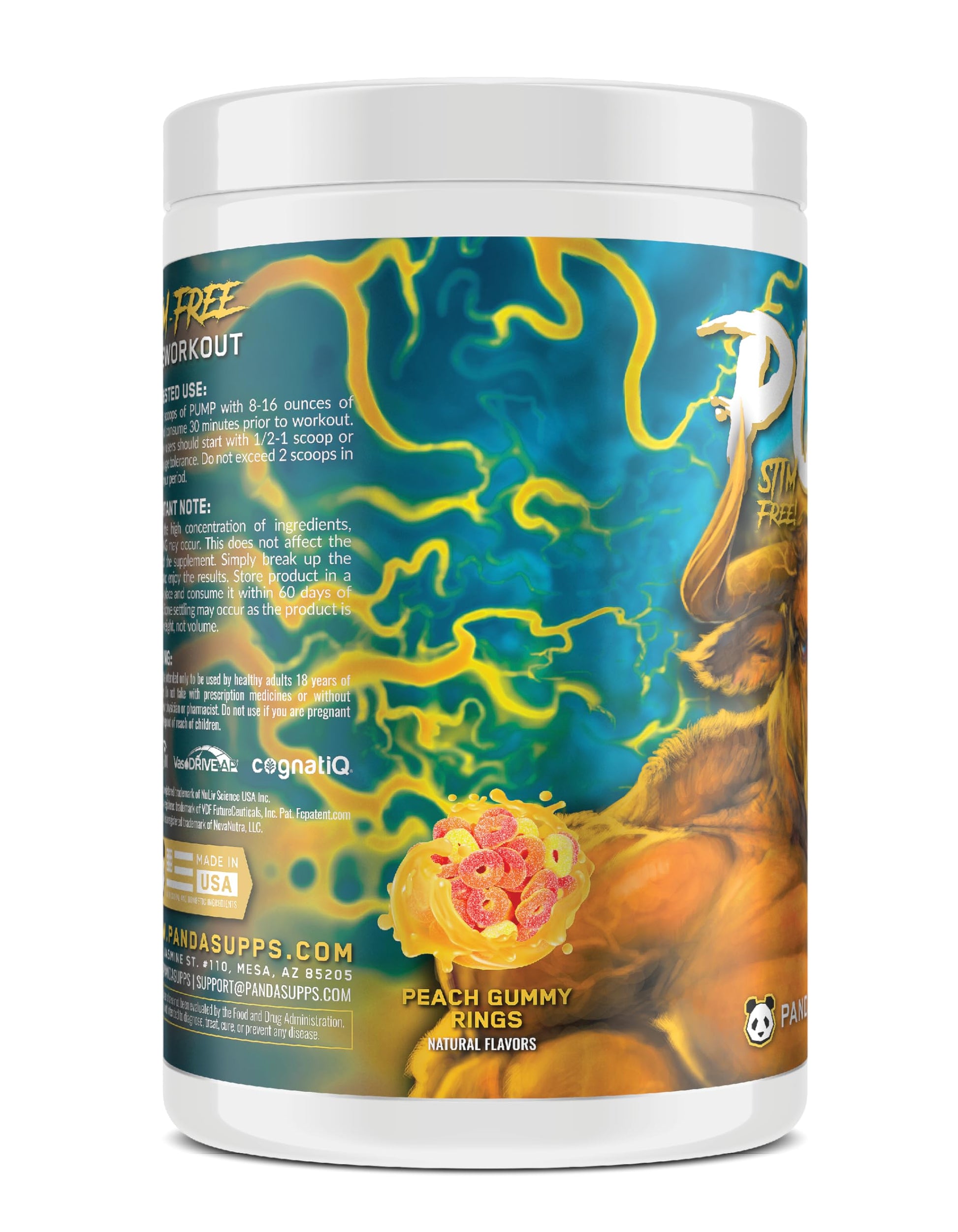 Underground Bio Labs Panda Supps Pump: Stimulant-Free Pre-Workout, No-Clump Formula Underground Bio LabsAu supplements