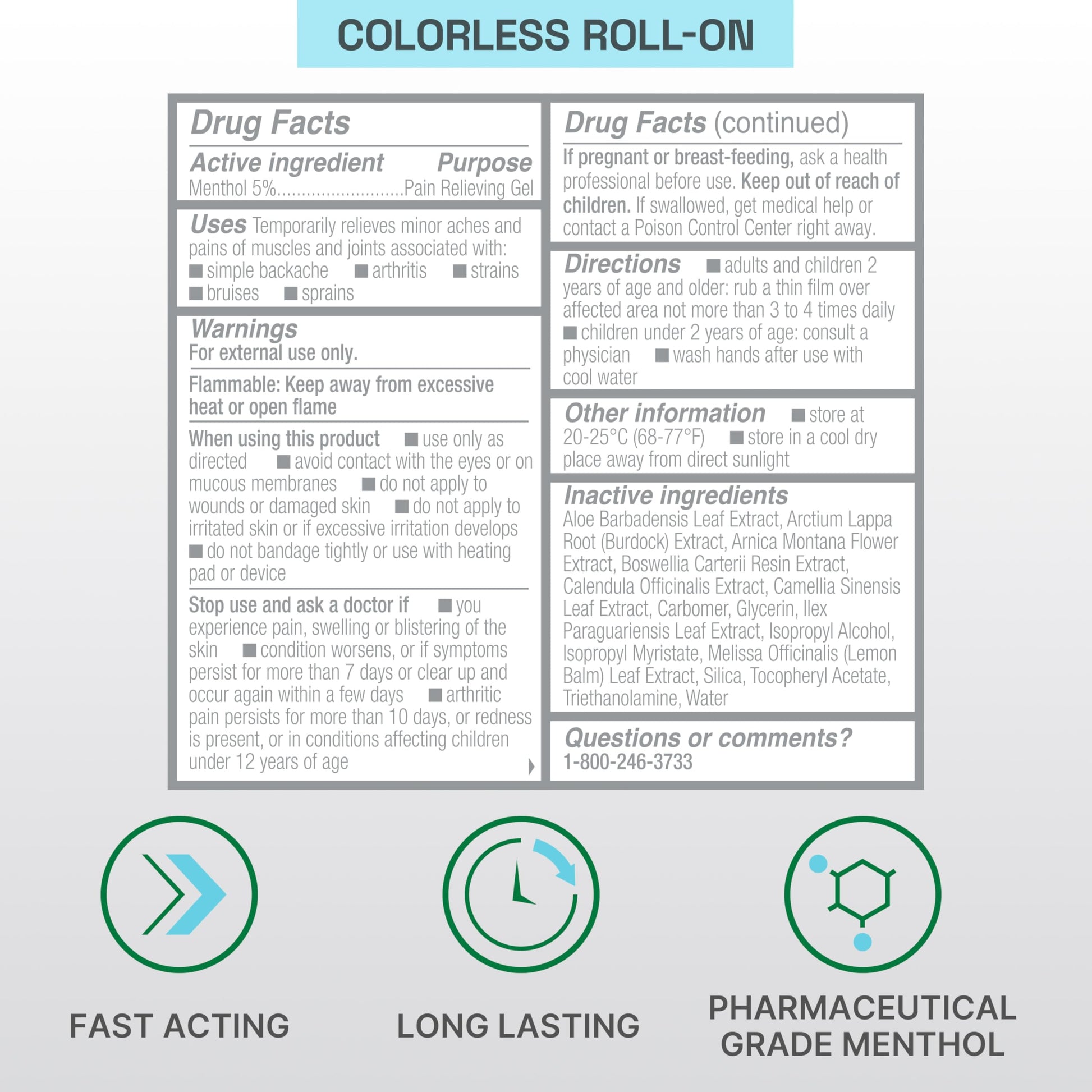 Biofreeze Professional Colorless Pain Relief Roll On, Knee & Simple Backache Relief, Arthritis Pain Reliever, Neck Pain Relief, Cooling Joint Pain Relief, Roll-On Menthol Gel 3 Fl Oz BiofreezeAu supplements