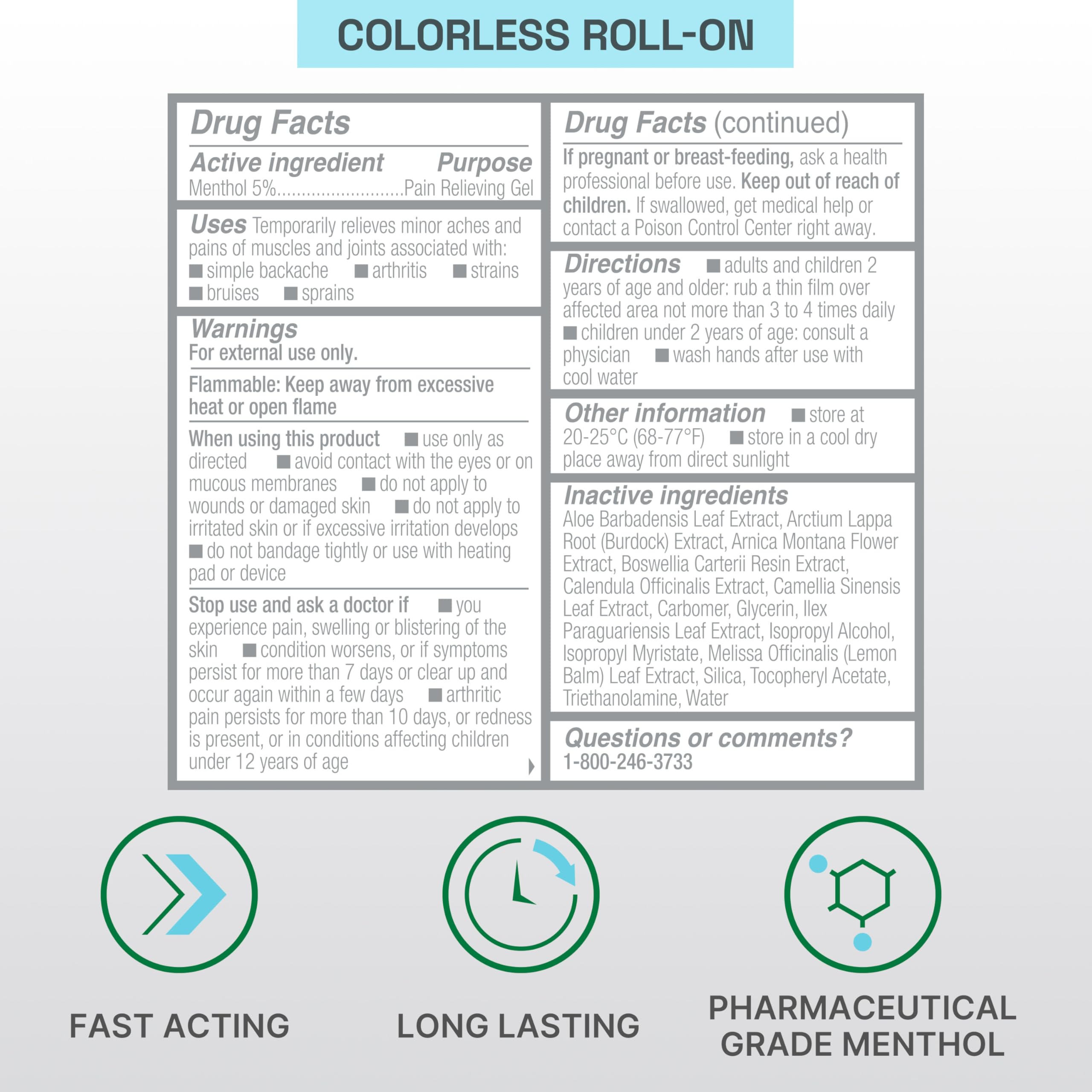 Biofreeze Professional Colorless Pain Relief Roll On, Knee & Simple Backache Relief, Arthritis Pain Reliever, Neck Pain Relief, Cooling Joint Pain Relief, Roll-On Menthol Gel 3 Fl Oz BiofreezeAu supplements