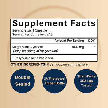 2 Pack Magnesium Glycinate 500mg, 480 Capsules – 100% Chelated for Max Absorption NatureBellAu supplements