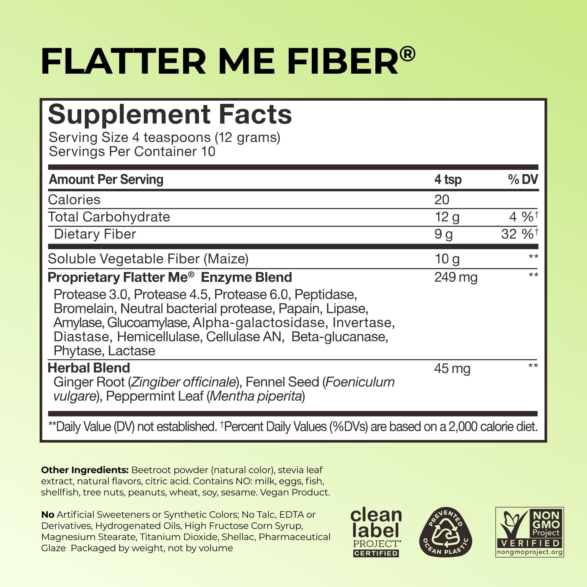 HUM Flatter Me Fiber Supplement for Women & Men, Prebiotics & Digestive Enzymes to Support Weight & Bloating, Digestive & Gut Health, Fiber Powder Drink Mix, Strawberry Lemon - 10 Servings HUMUS supplements