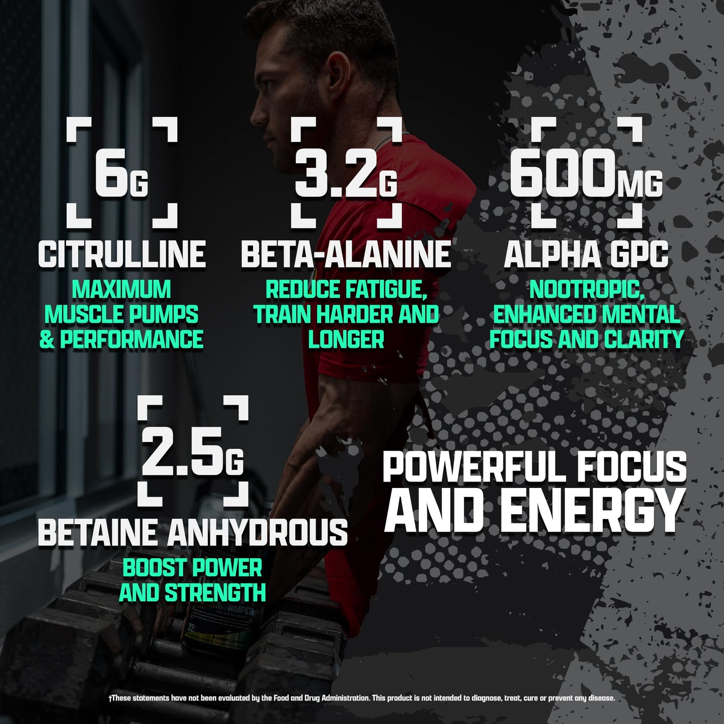 OUTLIFT Amped Max Dosed Pre Workout Powder, 6G Citrulline, 3.2G Beta Alanine Nutrex ResearchUS supplements