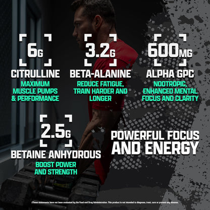 OUTLIFT Amped Max Dosed Pre Workout Powder, 6G Citrulline, 3.2G Beta Alanine Nutrex ResearchUS supplements