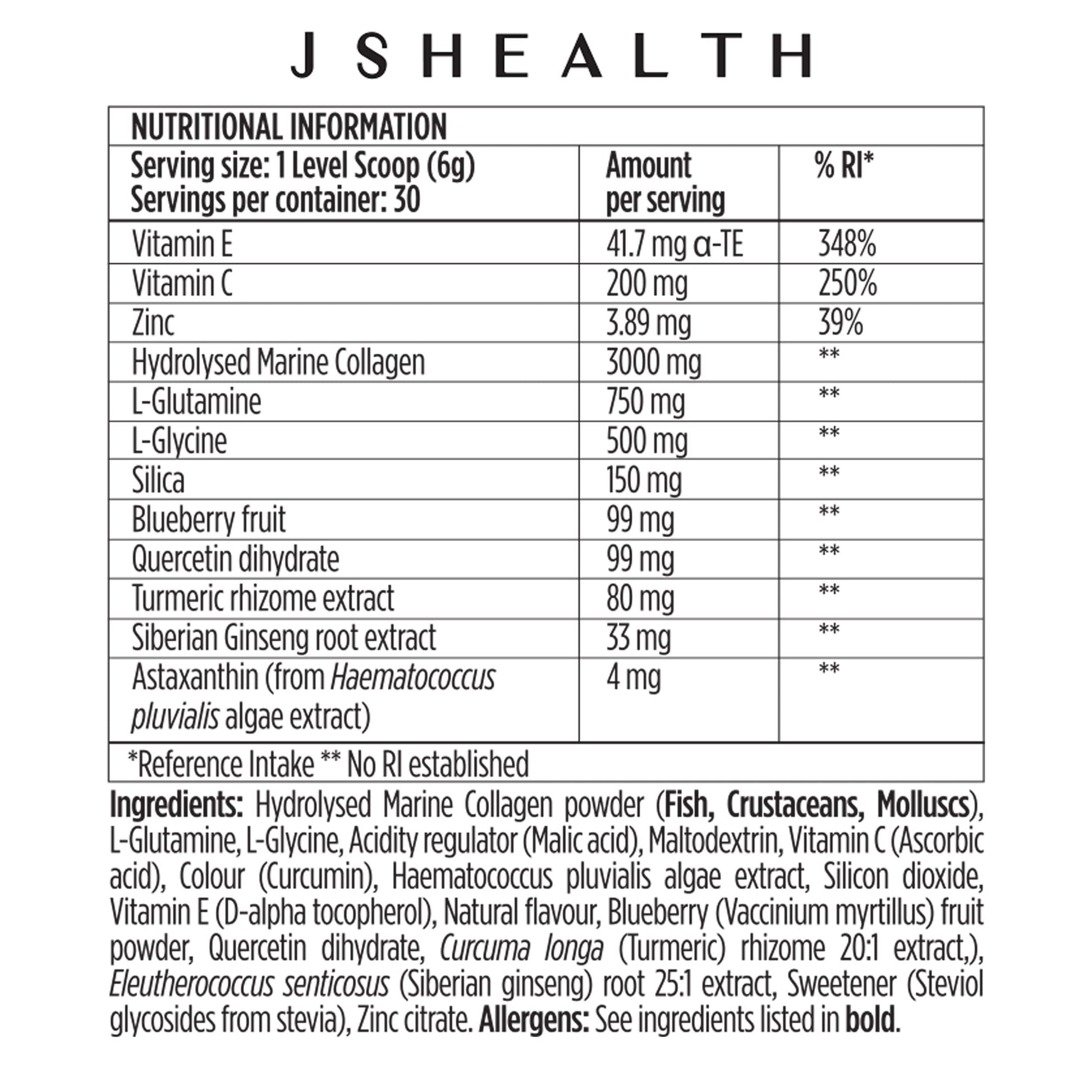 JSHealth Vitamins Vitality X + Collagen - Beauty Powder Supplement with Vitamins C & E JSHealthAu supplements