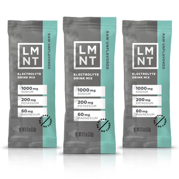 LMNT Zero-Sugar Electrolytes - Raw Unflavored Salt - Hydration Powder Packets Drink LMNTUS supplements