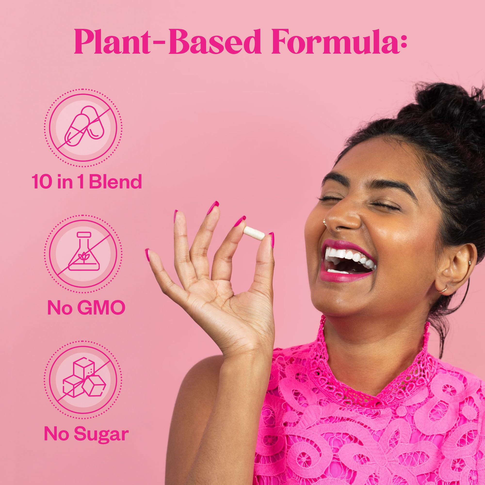 My Happy Flo PMS Support Supplement for Women with Iron, PMS Relief Hormone Support for Women, 10-in-1 PMDD Supplements for Women | DIM & I3C Indole-3-Carbinol for Cramp Relief, Heavy Flow - 60 Caps My Happy FloAu supplements