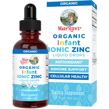 MaryRuth Organics Organic Infant Ionic Zinc Liquid Drops | Zinc Sulfate for Immune Support | Organic Glycerin | Antioxidant | Vegan | Formulated for Babies Ages 6-12 Months | 1 Month Supply | 2 Fl Oz MARYRUTH'SUS supplements
