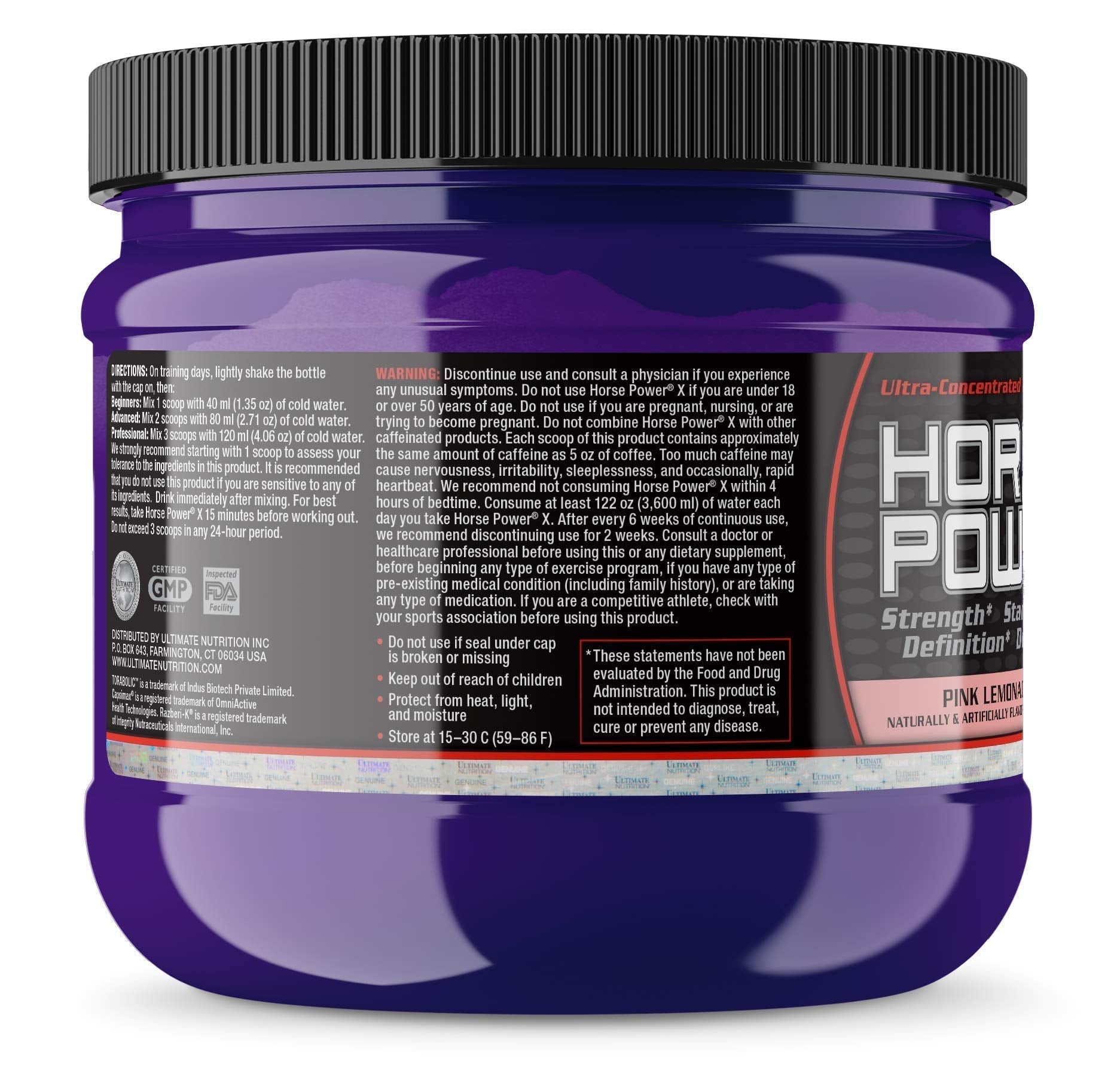 Ultimate Nutrition Horse Power X, Concentrated Pre Workout Supplement, Creatine Ultimate NutritionAu supplements