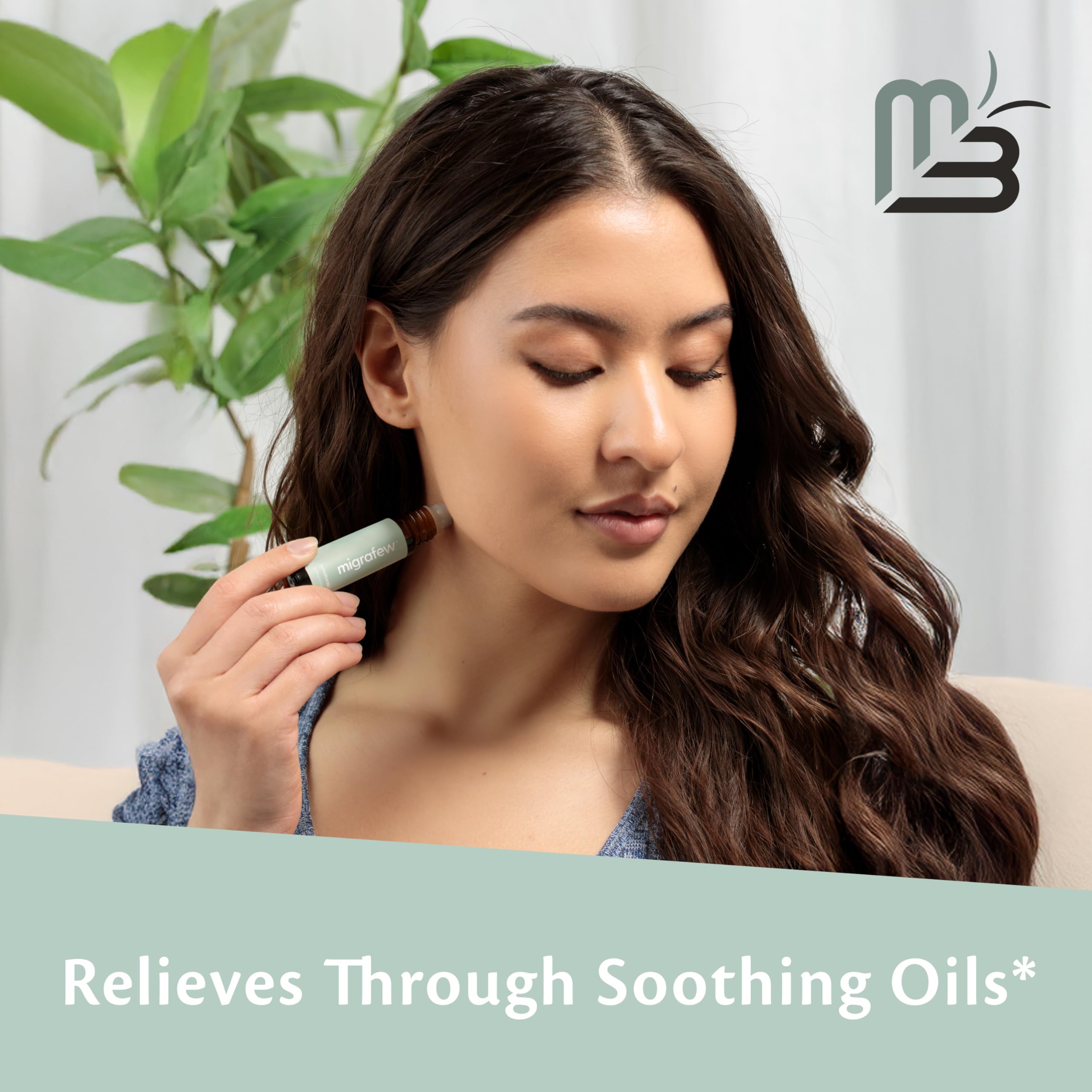 MigraFew Aromatherapy Migraine Roll On | Compact Headache Relief with Cooling Metal Roller for Head Tension and Pressure, Made with Peppermint, Spearmint and Lavender Essential Oils (Pack of 2) by M3 M3 NaturalsAu supplements