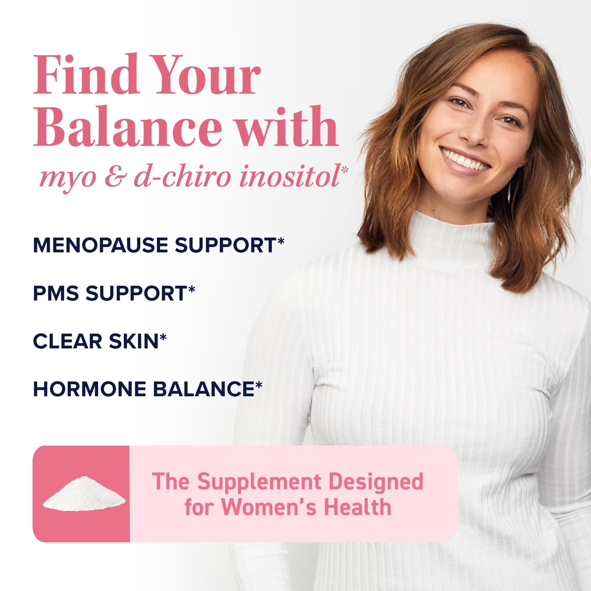 Myo-Inositol & D-Chiro Inositol Powder | Hormone Balance for Women | Ideal 40:1 Ratio | Myo 2000mg, D Chiro 50mg | Regulate Menstrual Cycle and Support Ovarian Health | 30 Servings, 2.17 oz. SMNutritionAu supplements