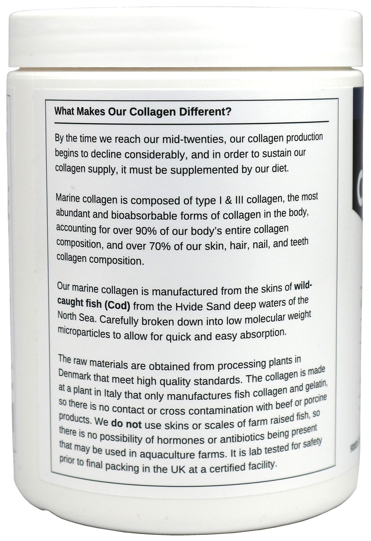 Marine Collagen Peptides (400g) | Hydrolysed from Wild Caught North SEA Cod Miracle GreensUS supplements