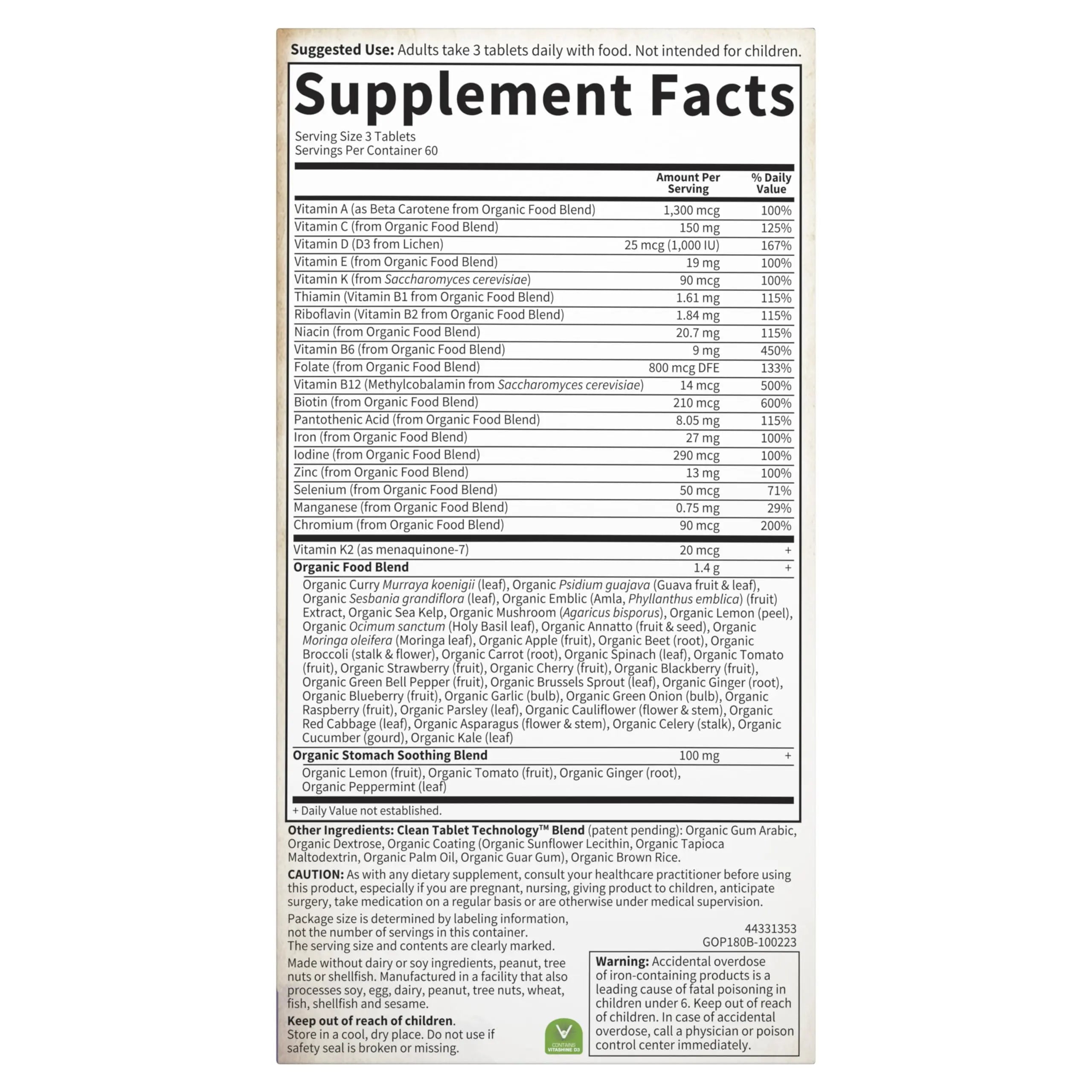 Garden of Life Organics Women’s Prenatal Multivitamin with Vitamin D3, B6, B12, C & Iron, Folate for Energy & Healthy Fetal Development – Organic Garden of LifeAu supplements