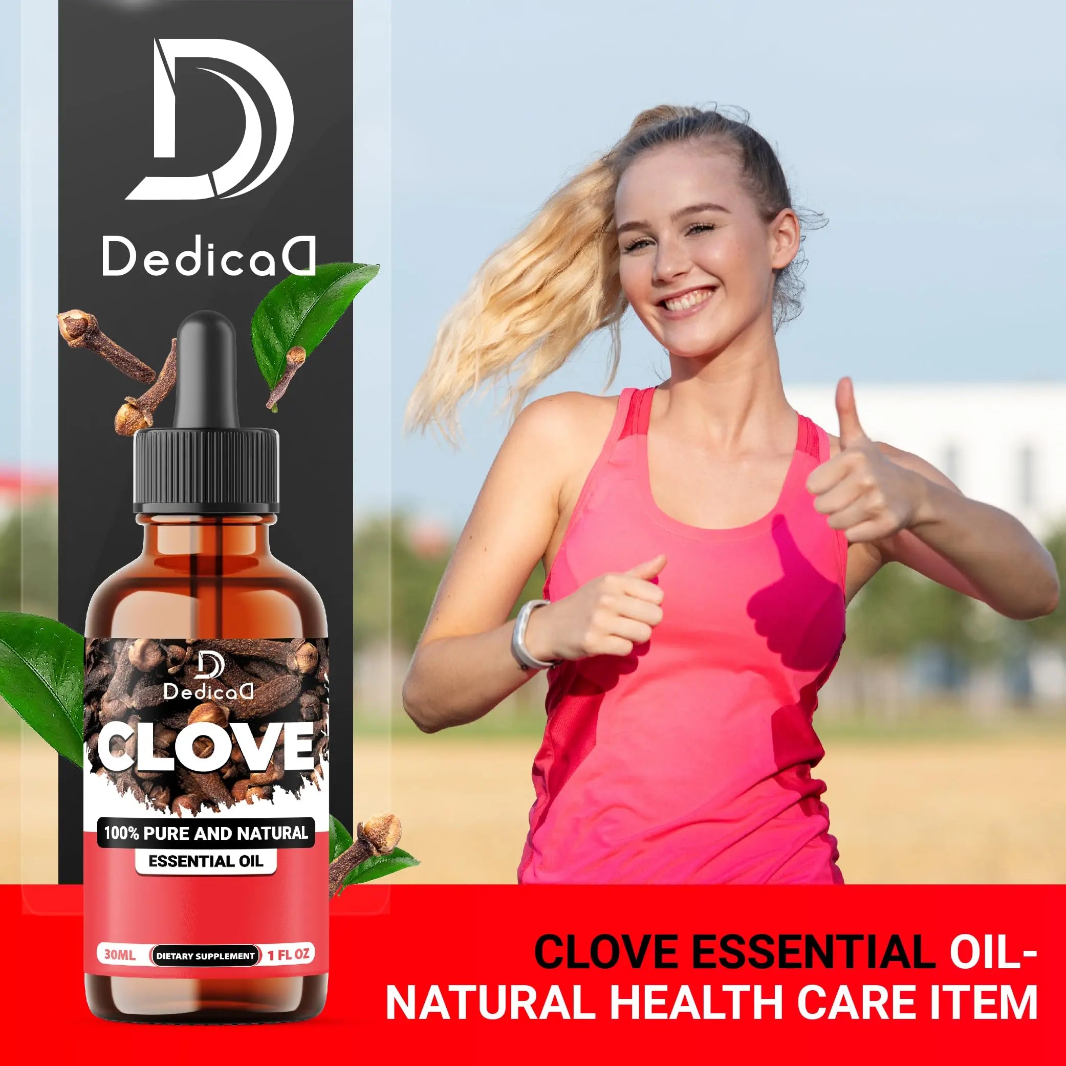 DEDICAD - 1 FL Oz - 30ml - Clove Essential Oil Supplement – for Toothache, Oral Care, Skin & Hair – Clove Oil Organic DEDICADnz supplements