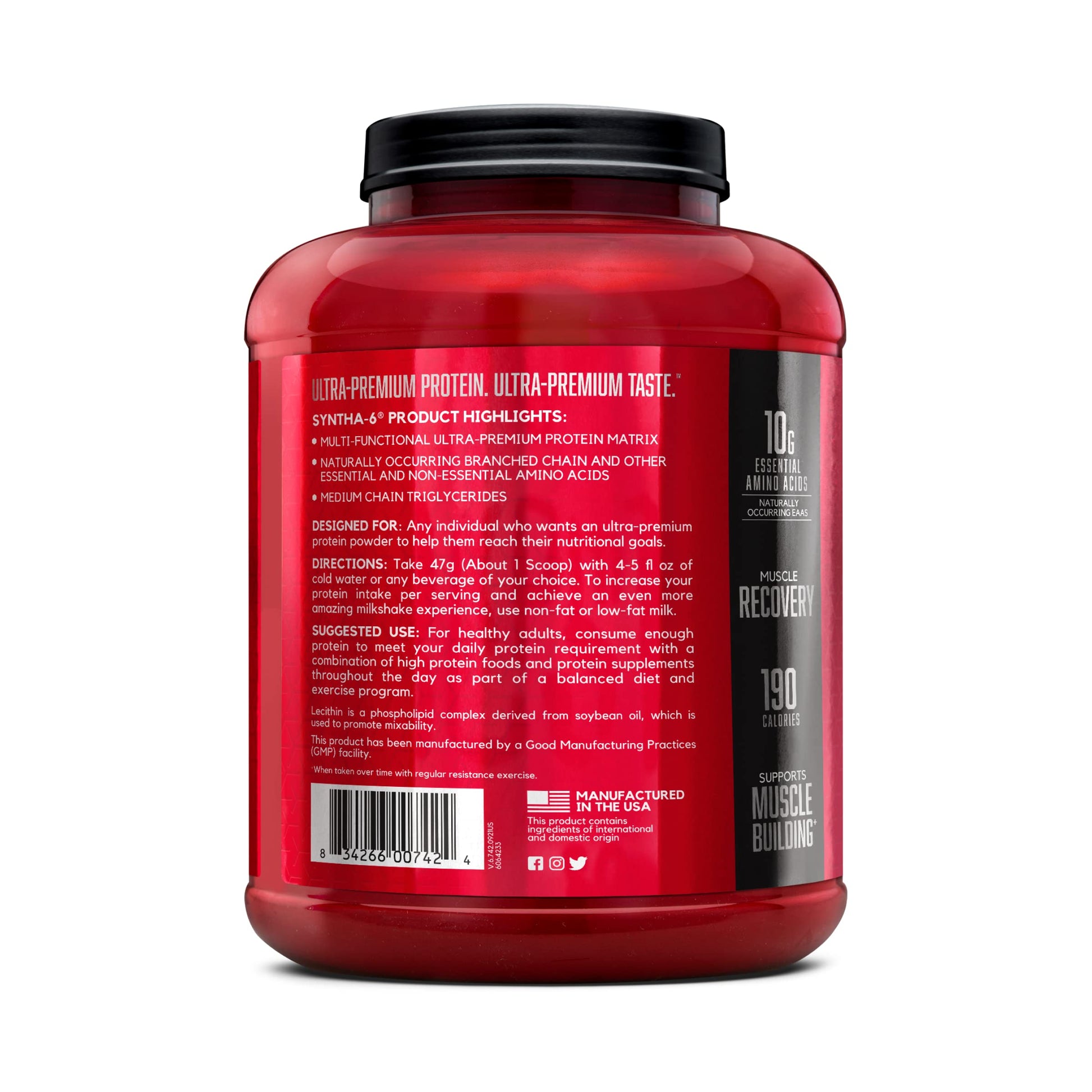 BSN SYNTHA-6 Whey Protein Powder with Micellar Casein, Milk Protein Isolate, Chocolate BSNUS supplements